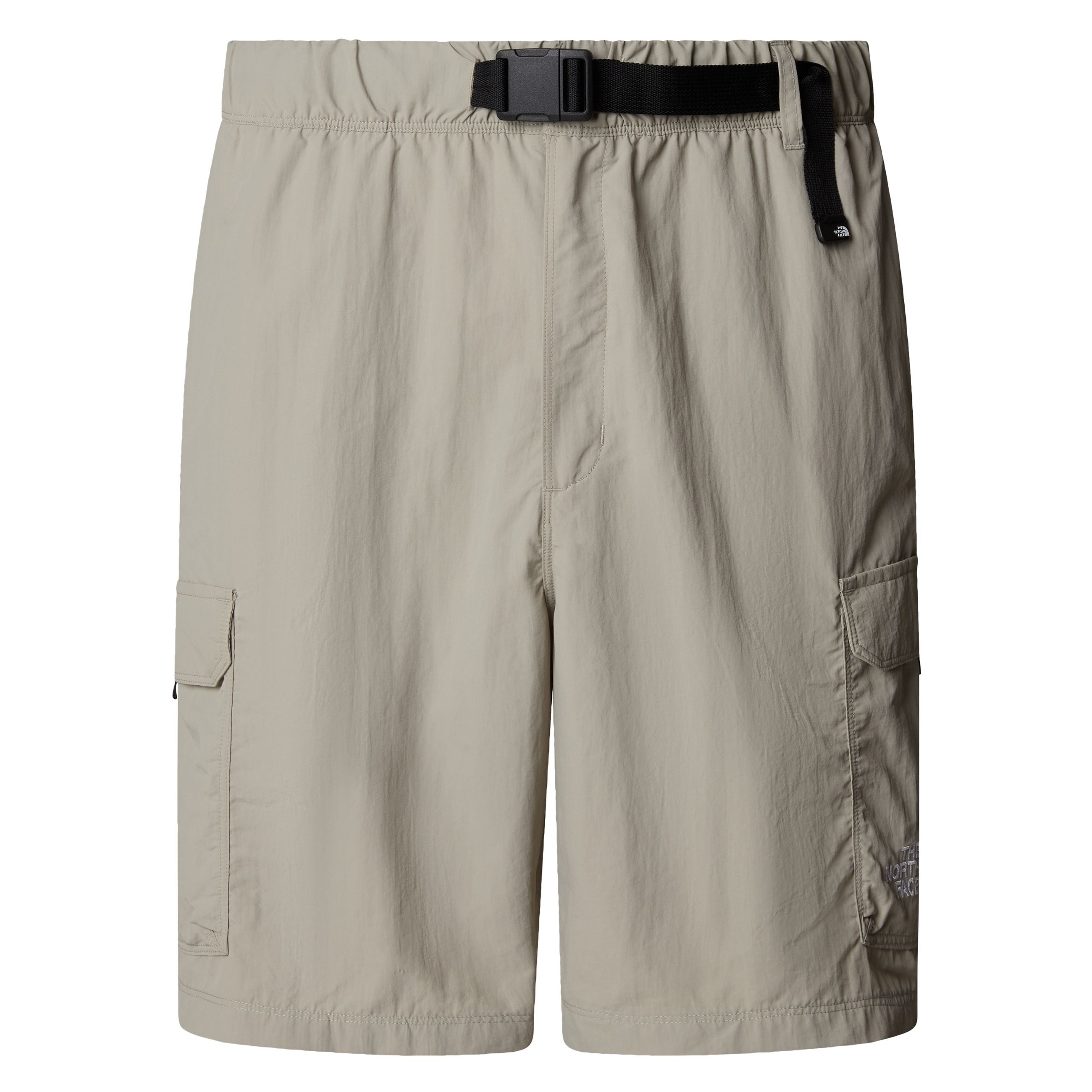 Bermuda realizzati in nylon, vita elasticizzata regolabile con laccio e moschettone. sono presenti tasche a filetto laterali con cerniera, una tasca posteriore con patta e tasconi cargo sulle gambe. il bermuda ha una gamba rilassata e comoda.