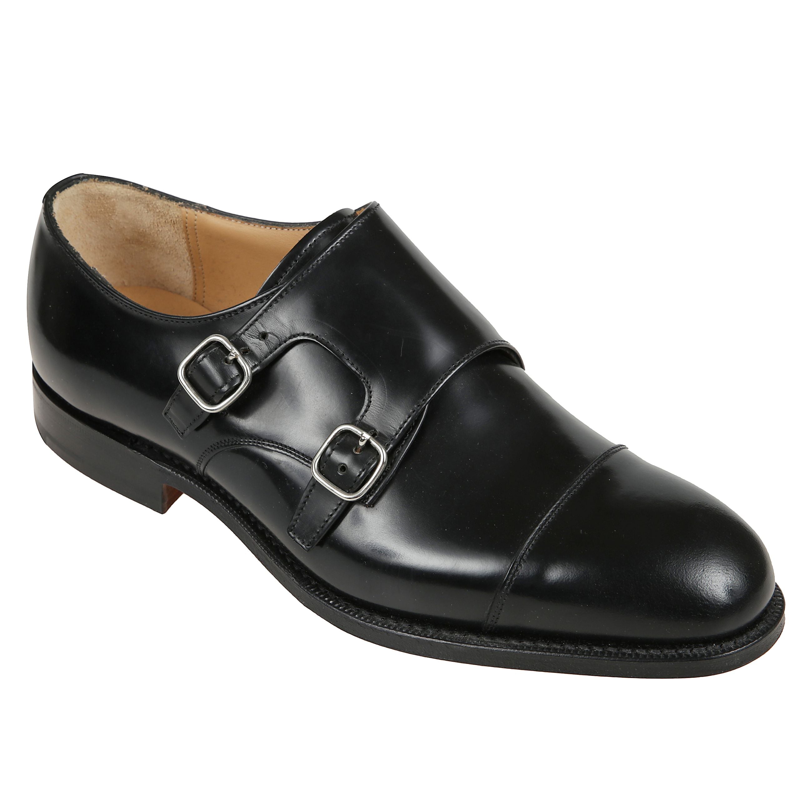 Monk strap in pelle di vitello.