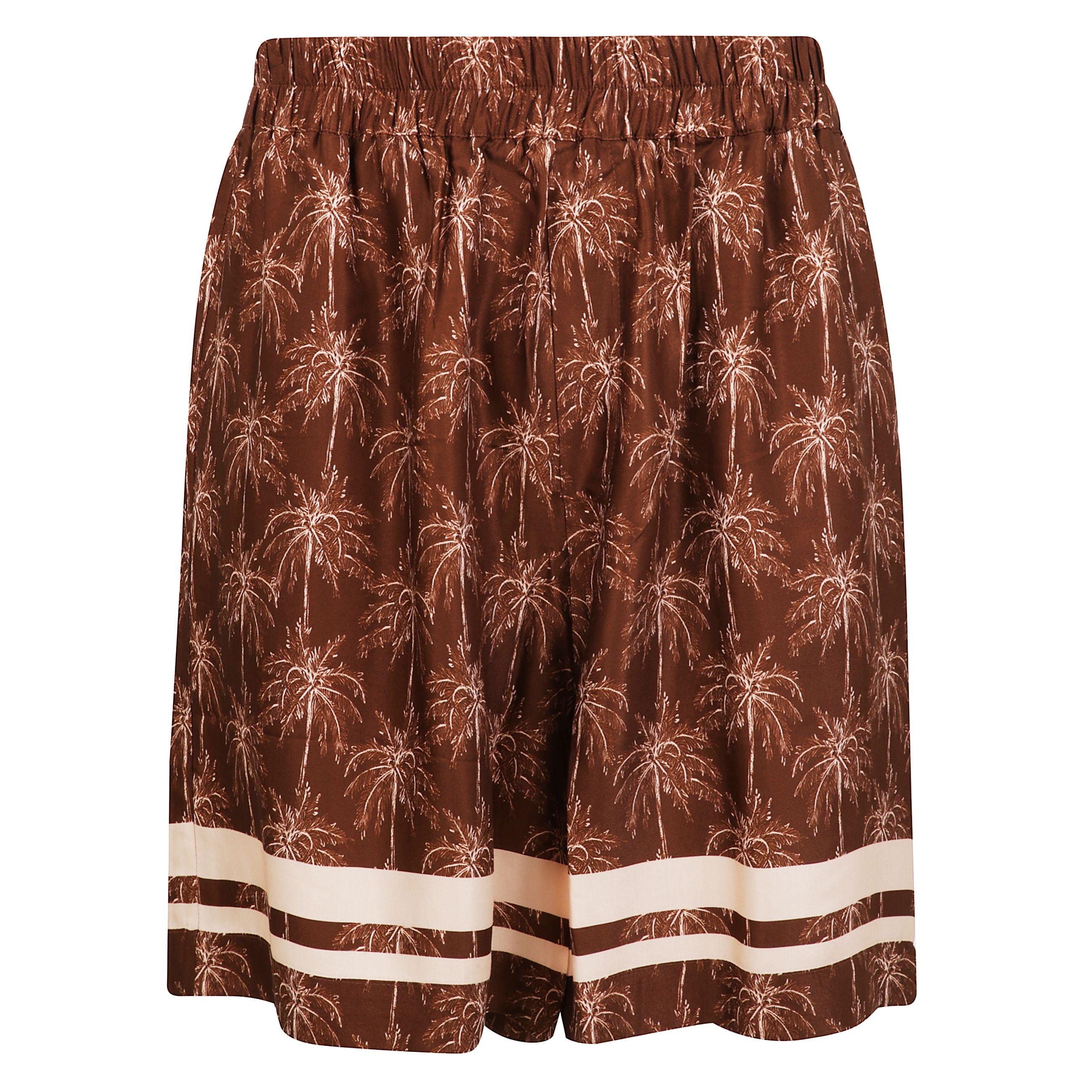 Bermuda con stampa con vita elasticizzata, due tasche laterali e tasca posteriore sagomata