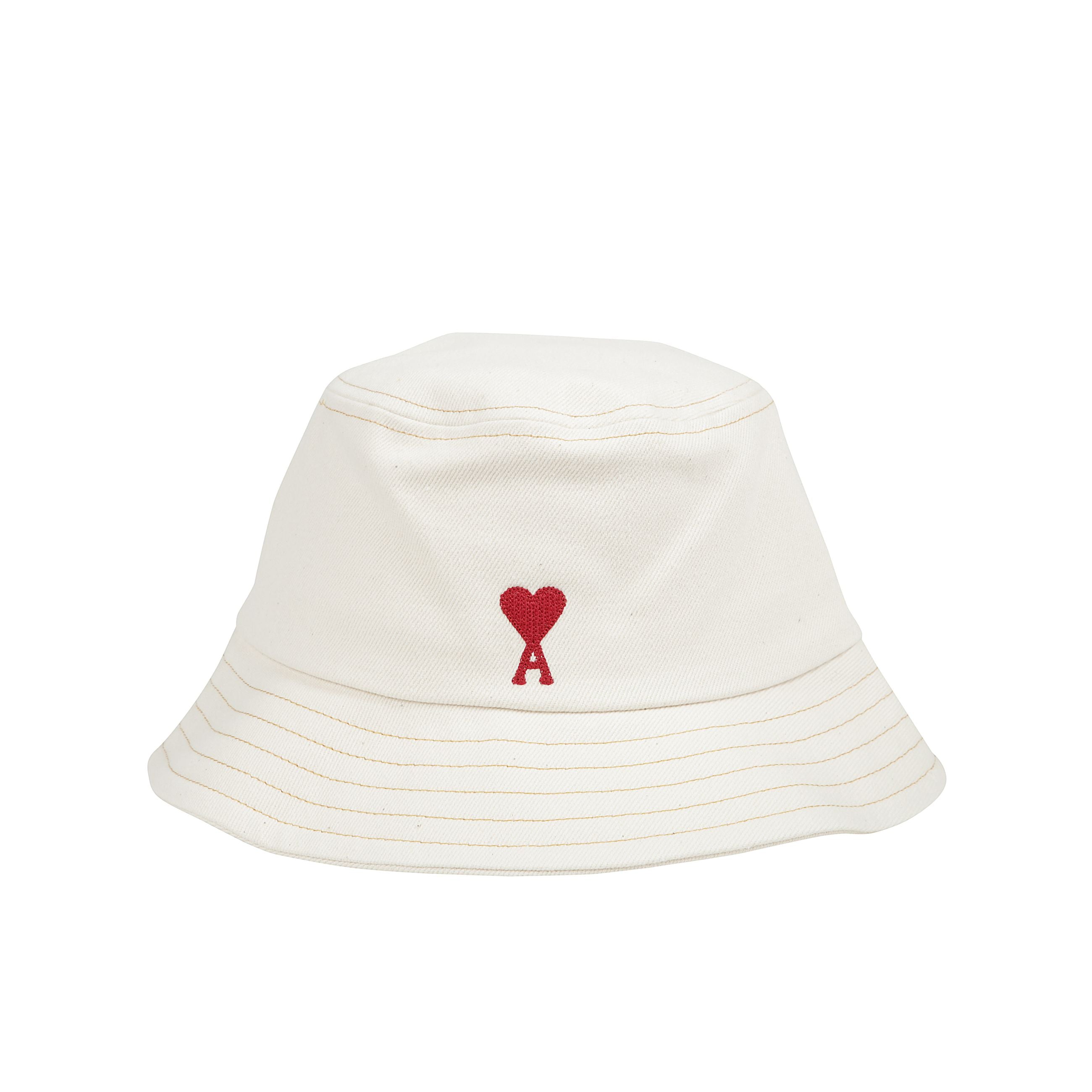 Cappello a secchiello con ricamo ami de coeur in cotone