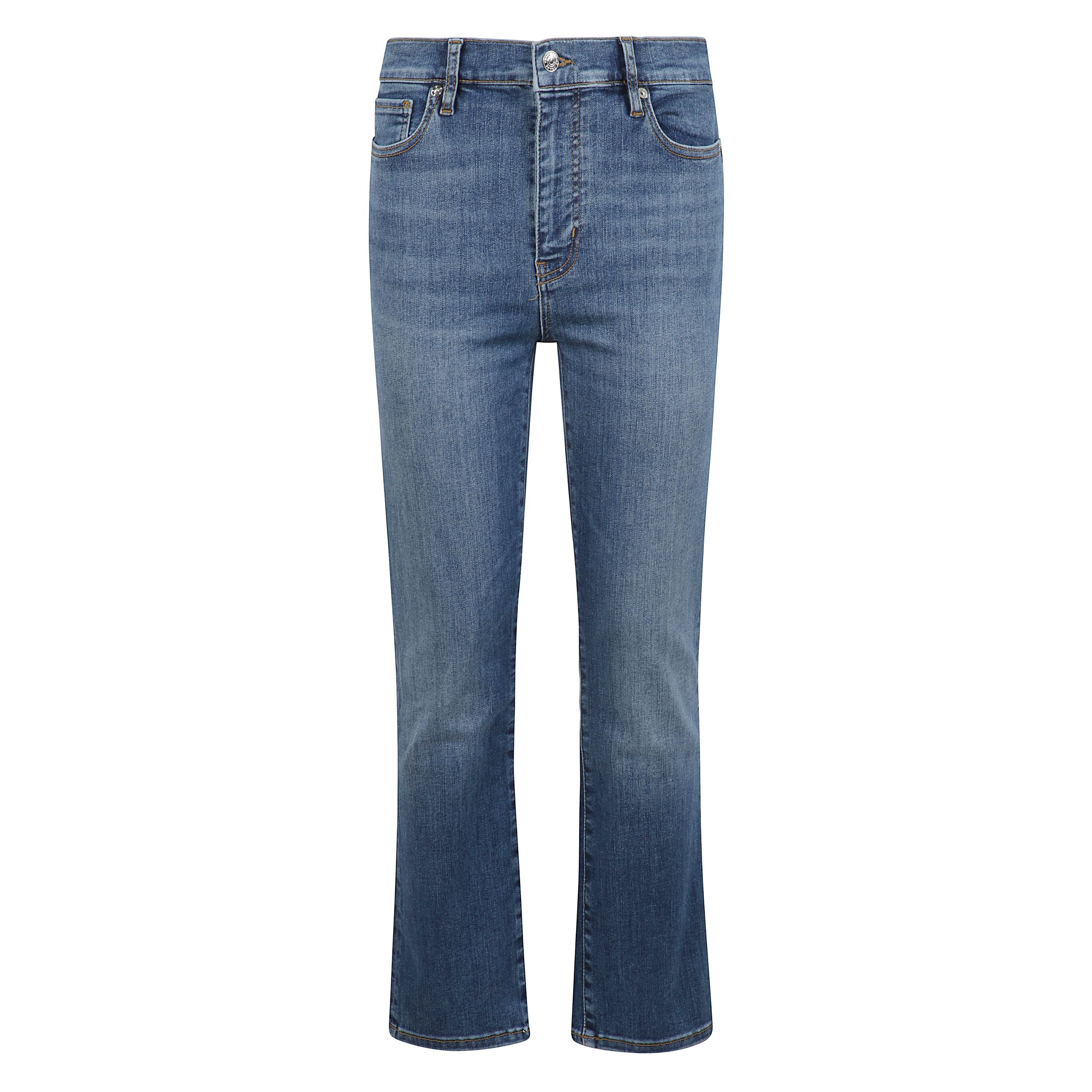 Denim super elasticizzato a vita alta dal design classico a cinque tasche