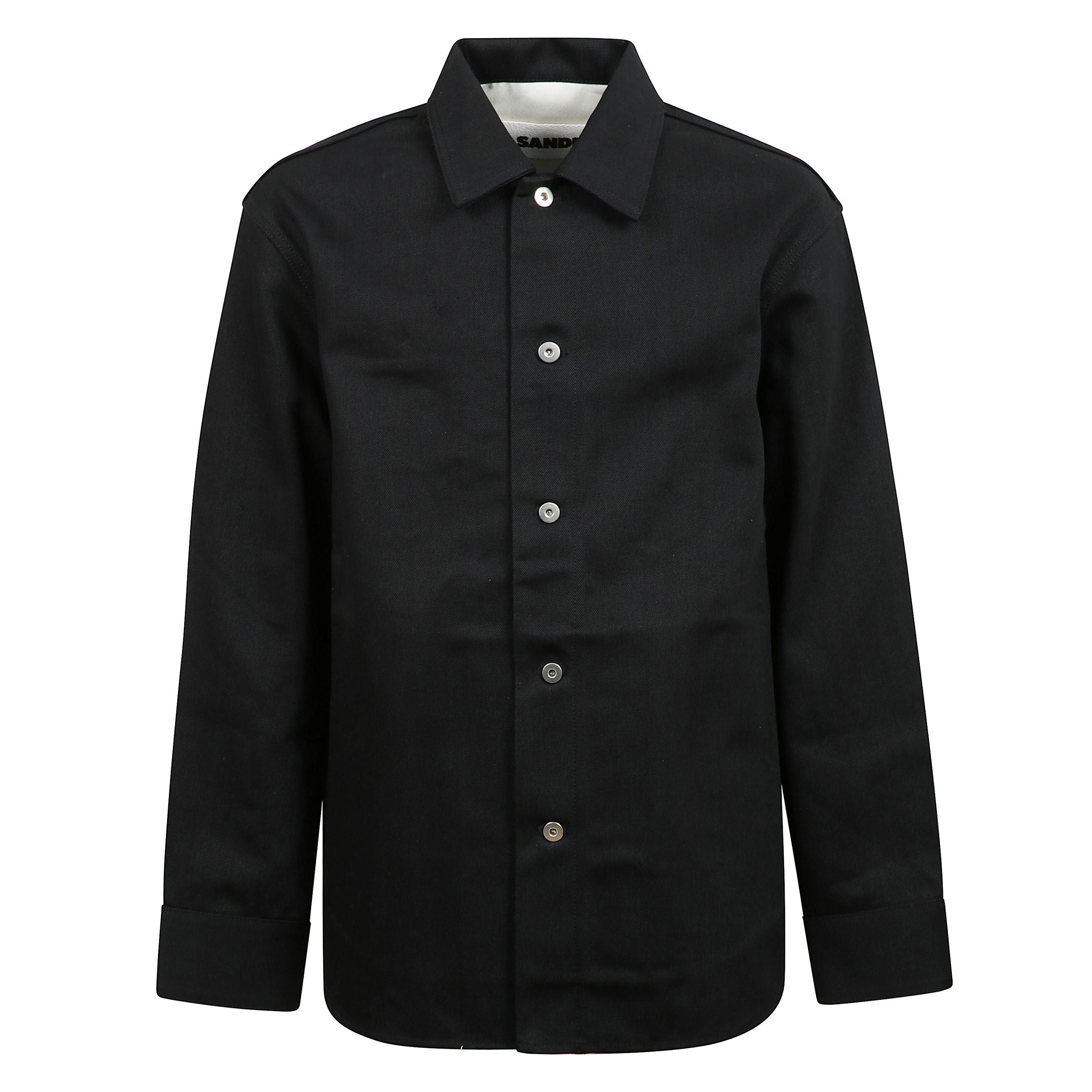 Camicia in jeans 01con collo classico e chiusura frontale con bottoni