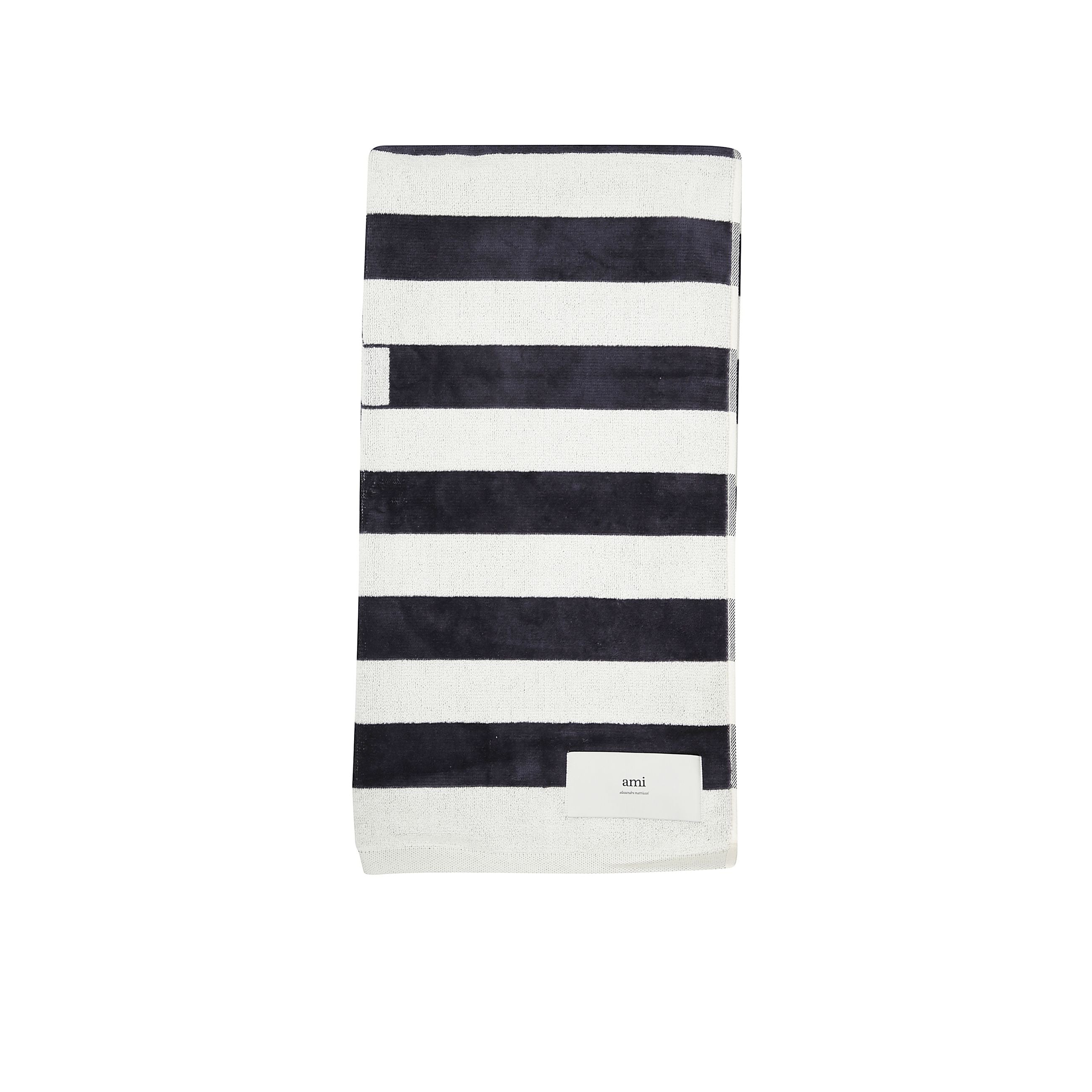 Telo mare in cotone con logo ami de coeur jacquard