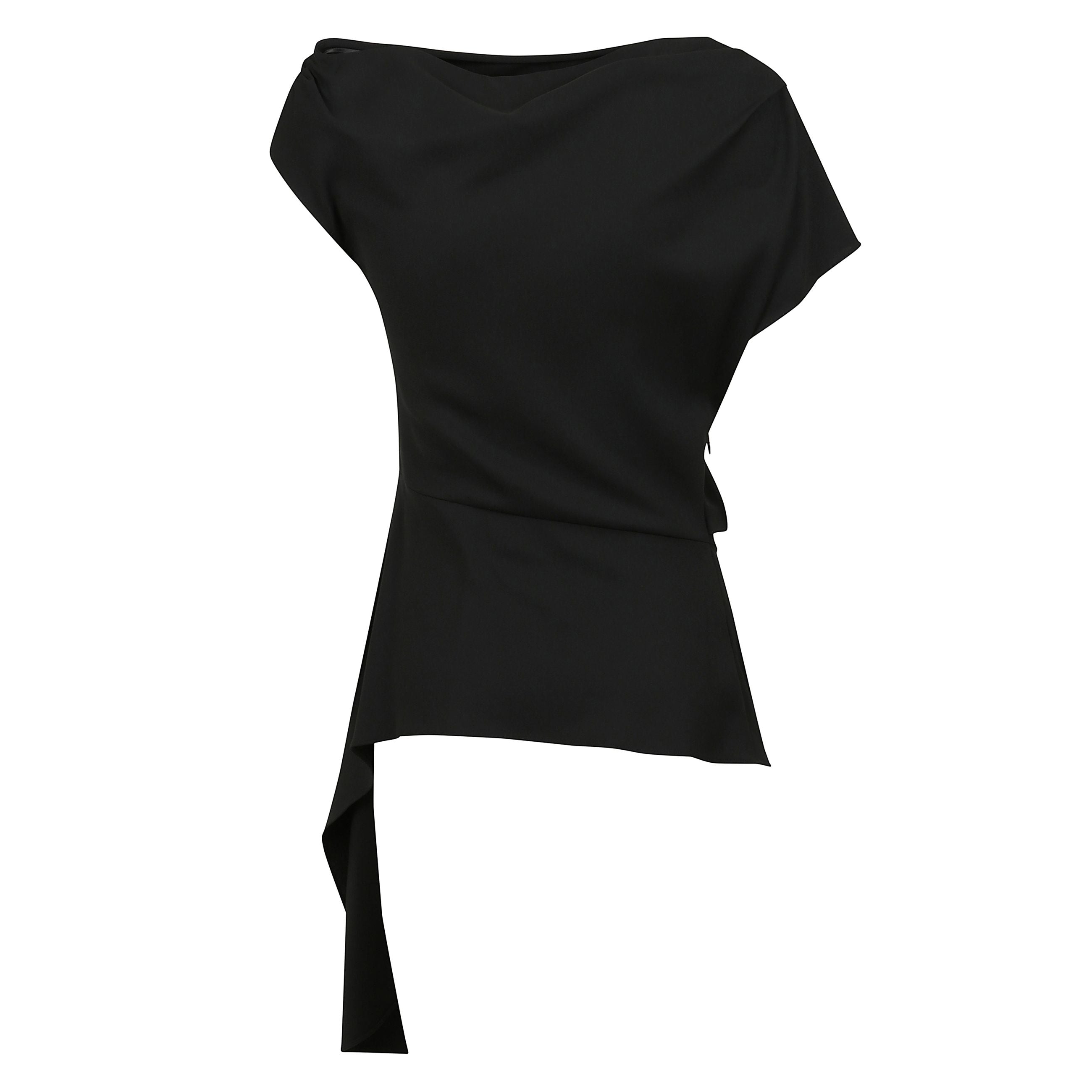 Saskia draped top con scollatura asimmetrica e design drappeggiato