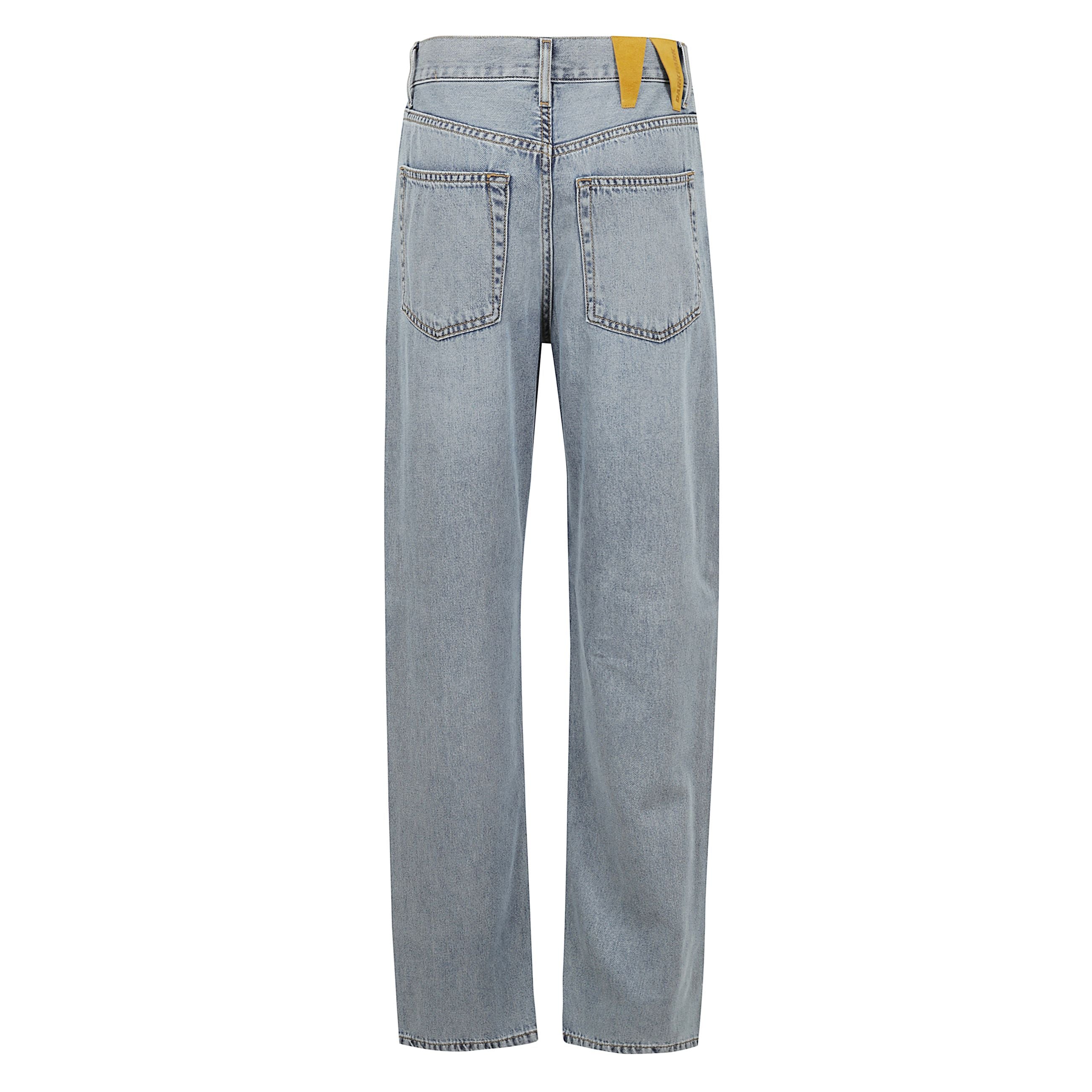 Jeans gale relaxed fit in denim a gamba larga, 5 tasche e passanti in vita, chiusura con bottoni nascosti