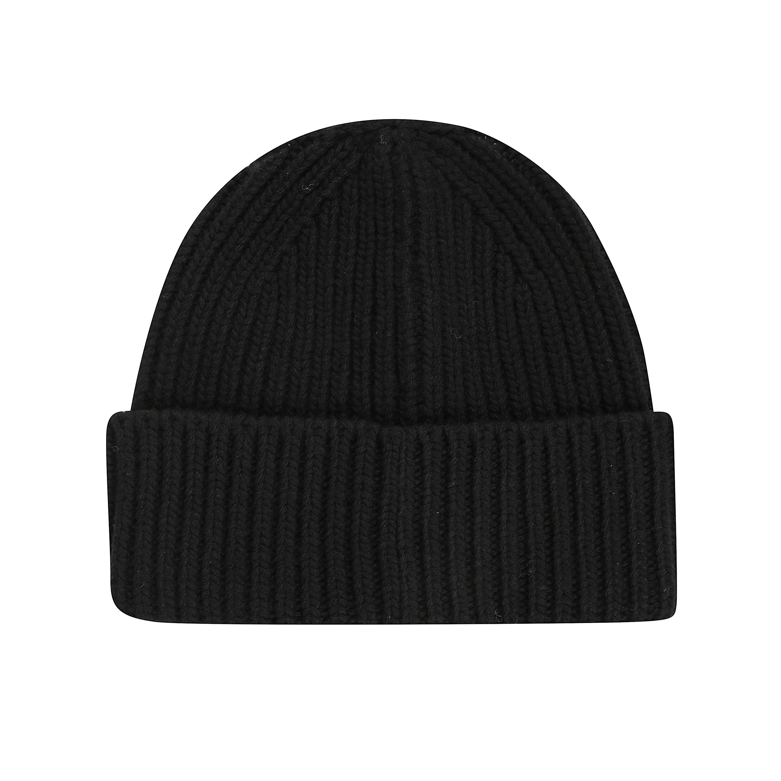 Berretto in pura lana bianco. marchio a stella nera a contrasto sul davanti distintivo della collezione golden.