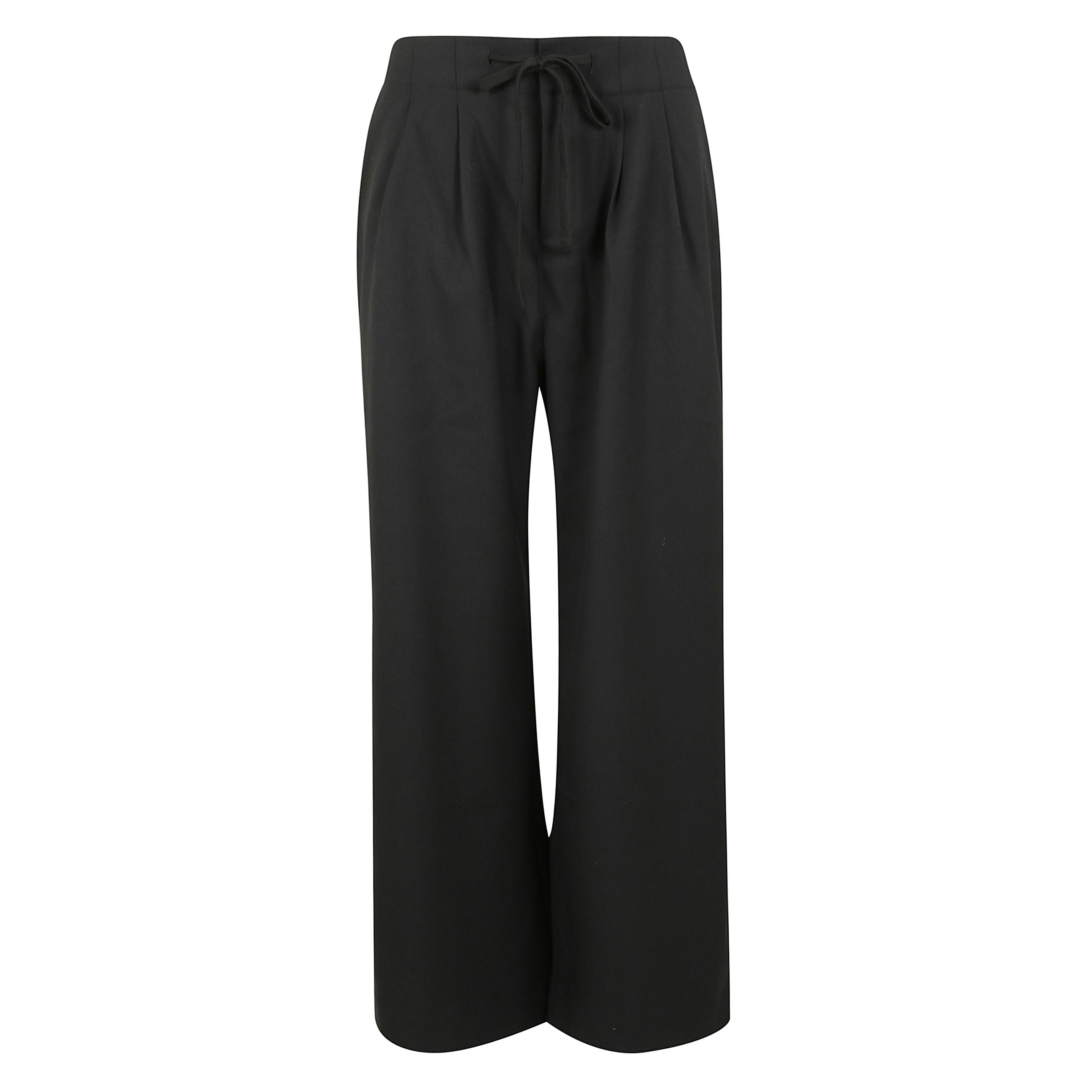 Pantaloni ampi con piega e laccetti