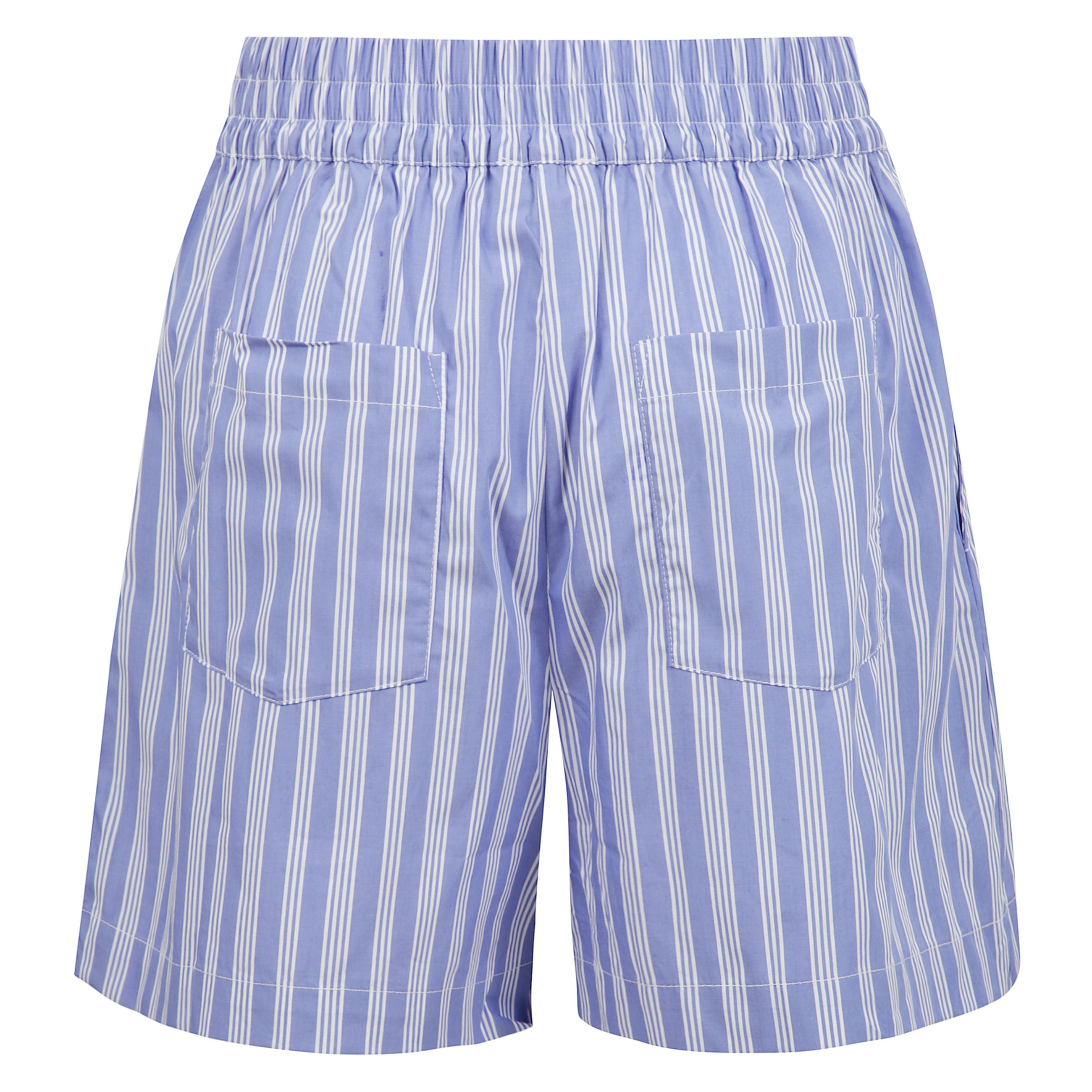 I pantaloncini natie di baum und pferdgarten sono realizzati a vita alta con una vestibilità ampia e il logo sul davanti, ha la chiusura con bottoni finti e tasche laterali e posteriori.