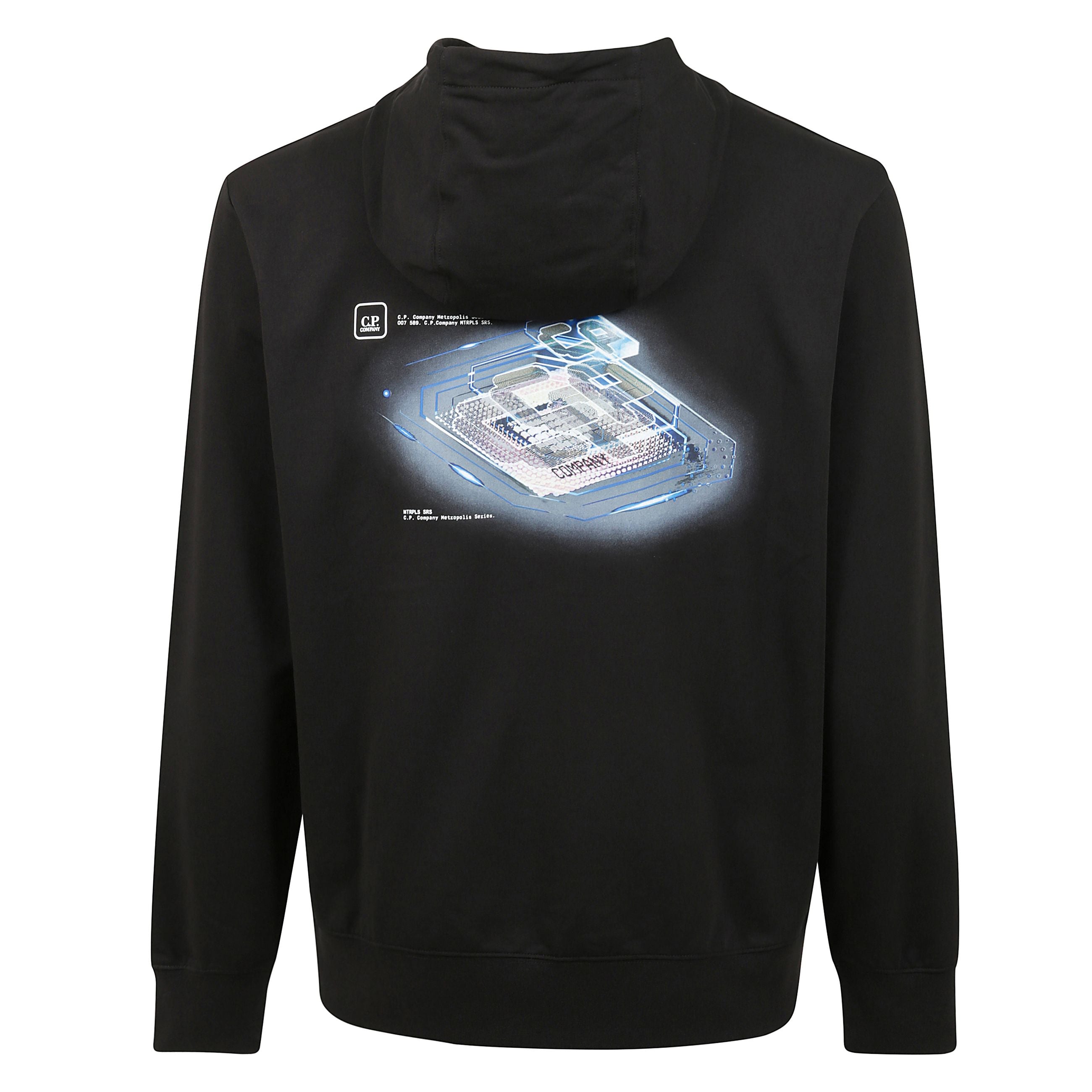 The metropolis series stretch fleece hooded graphic sweatshirt
felpa con stampa, tasca frontale a canguro e stampa con logo sul davanti