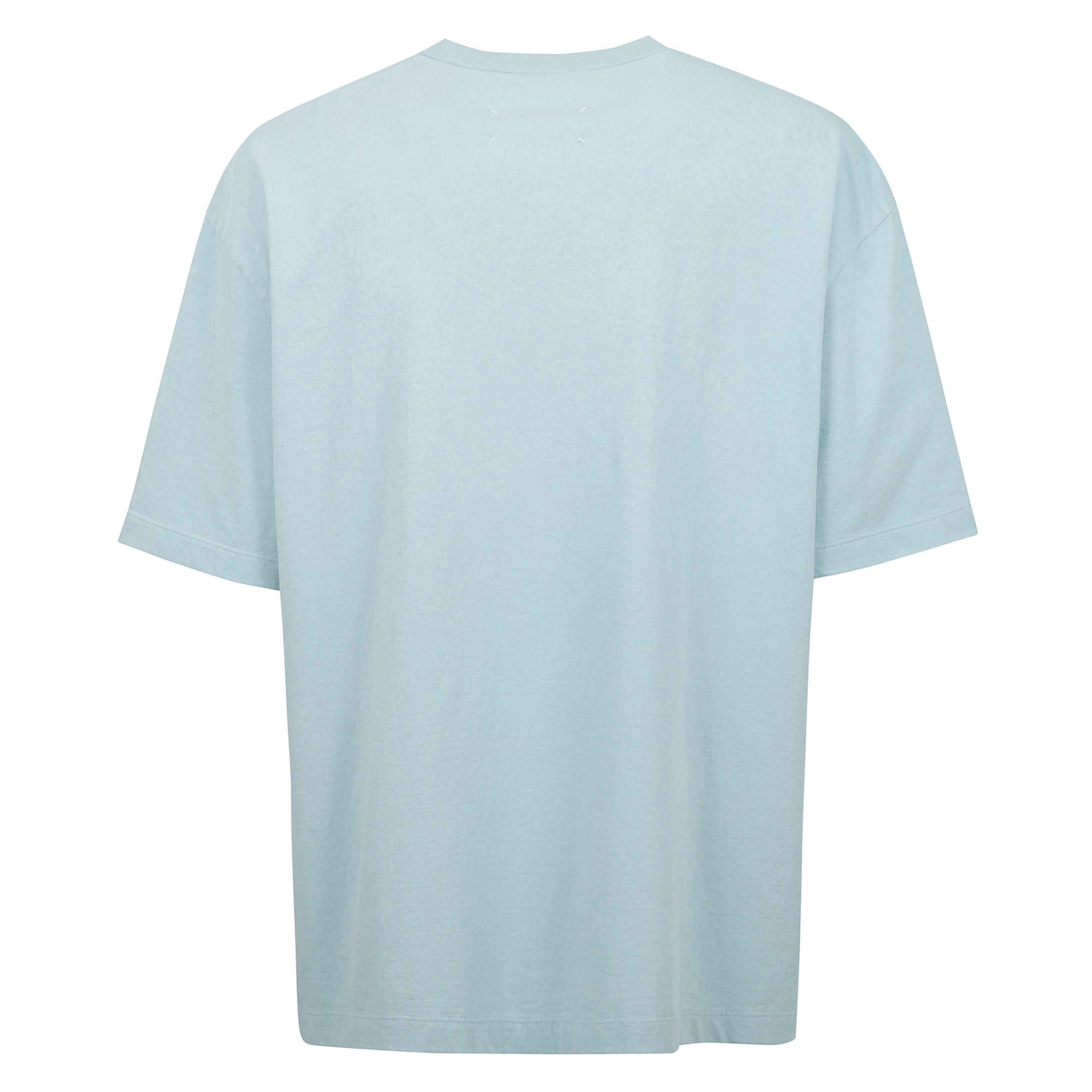 T-shirt in cotone con motivo numeri signature, scollo rotondo, maniche corte e orlo dritto