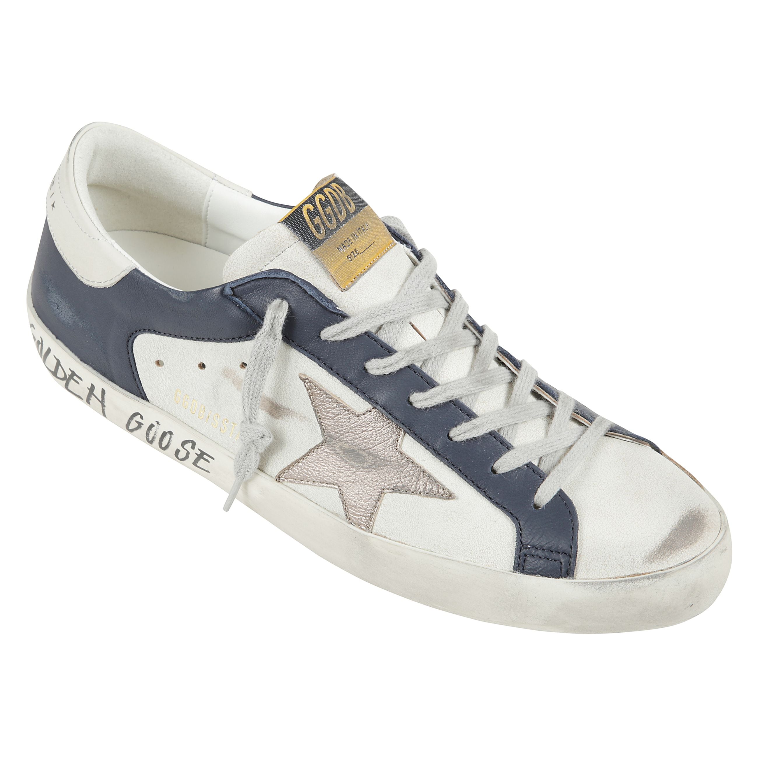 Sneakers super-star in pelle con decorazioni grafiche