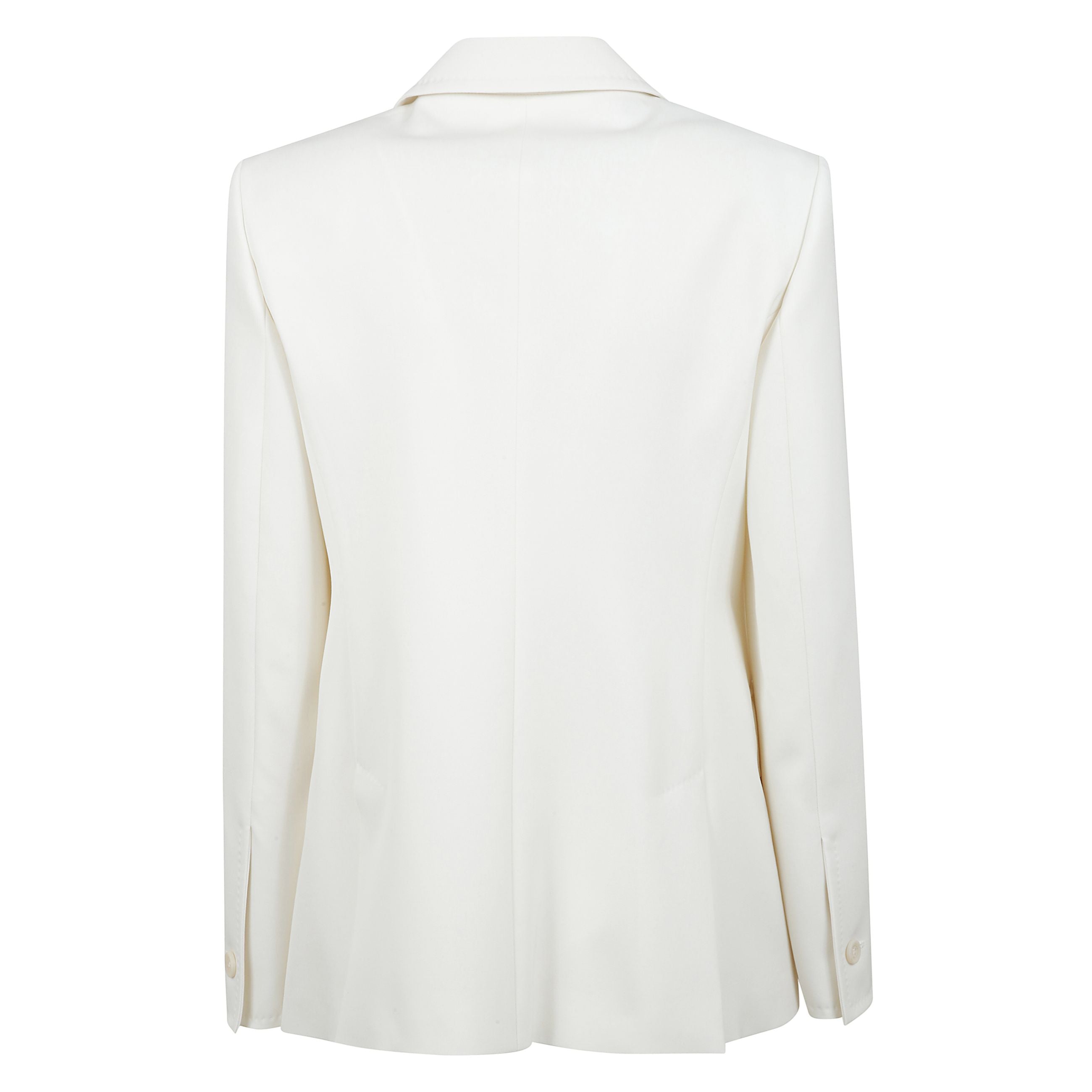 Blazer monopetto palchi in gabardina con abbottonatura frontale, bottoni sul fondo manica e due tasche laterali