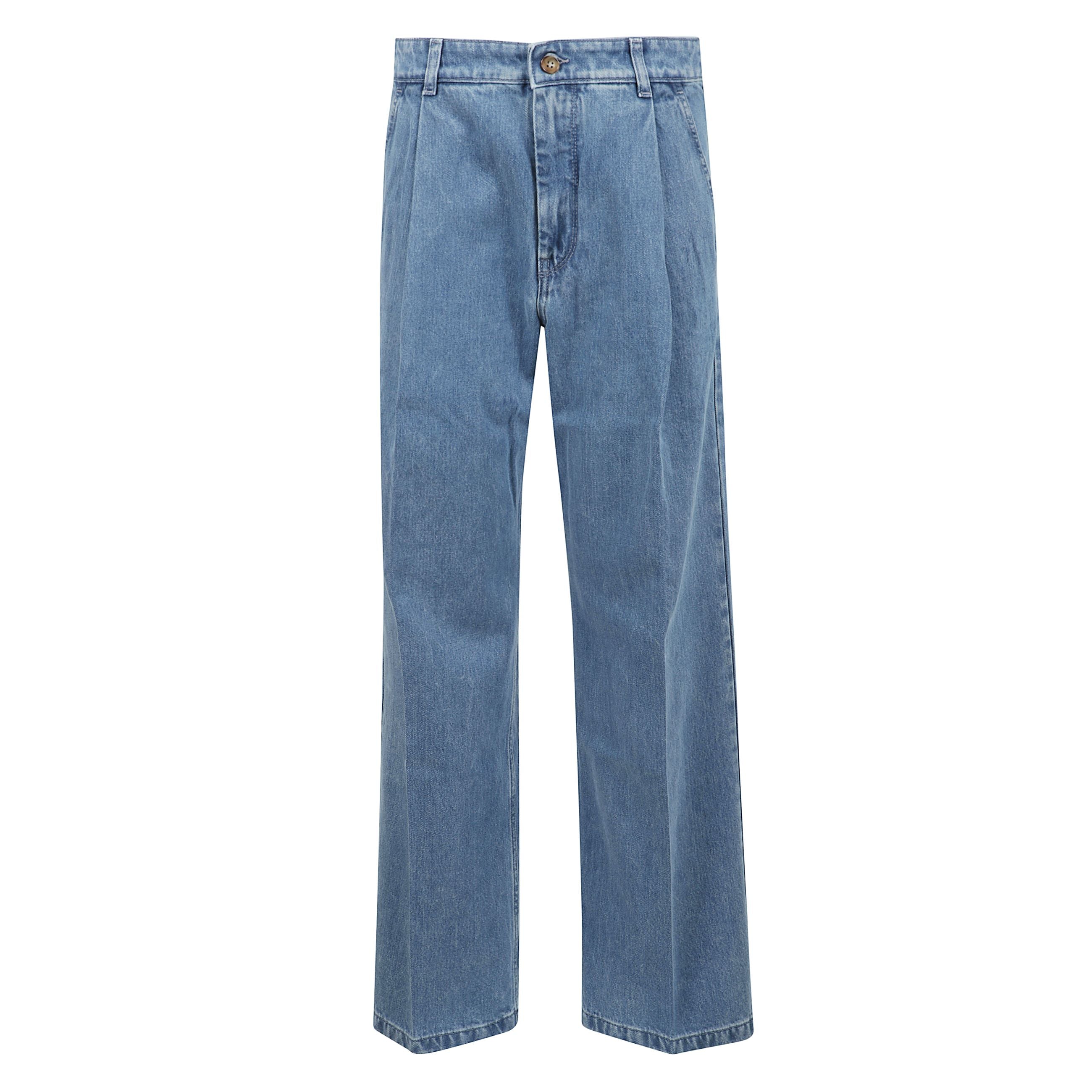 Pantaloni di jeans plissettati.