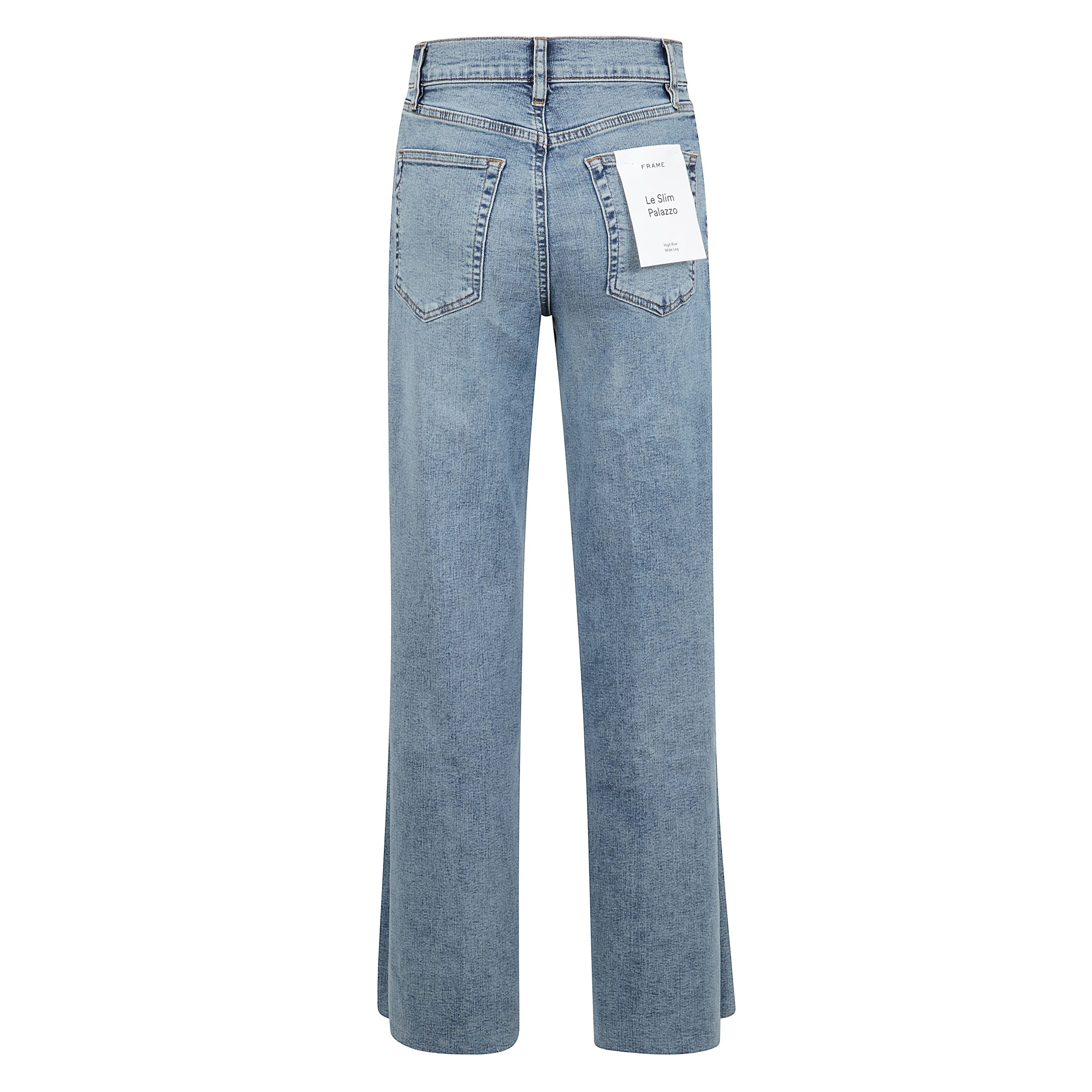 Jeans le slim a palazzo con design a cinque tasche