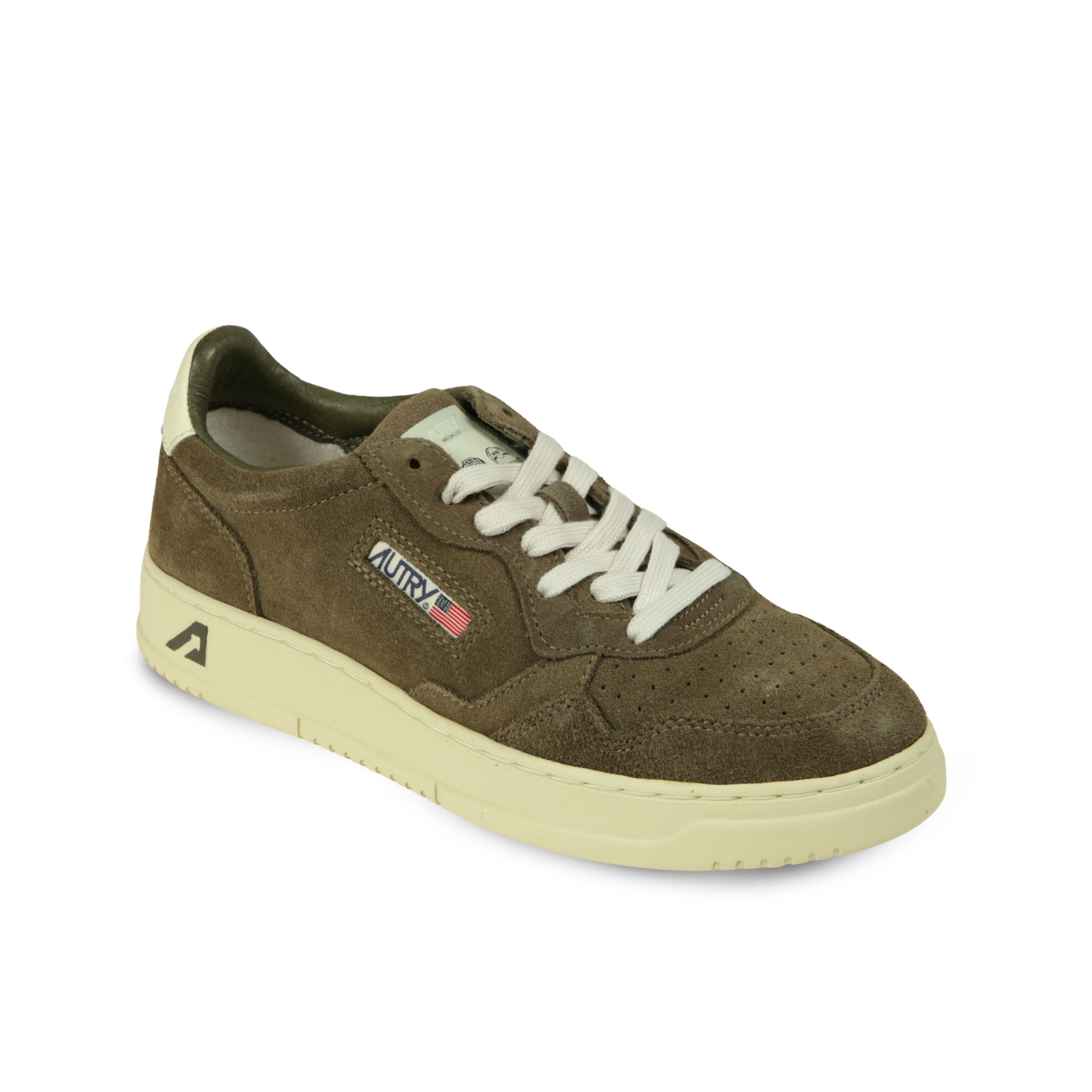 Sneakers autry medalist low. struttura in suede con microfori sul davanti. talloncino in pelle.