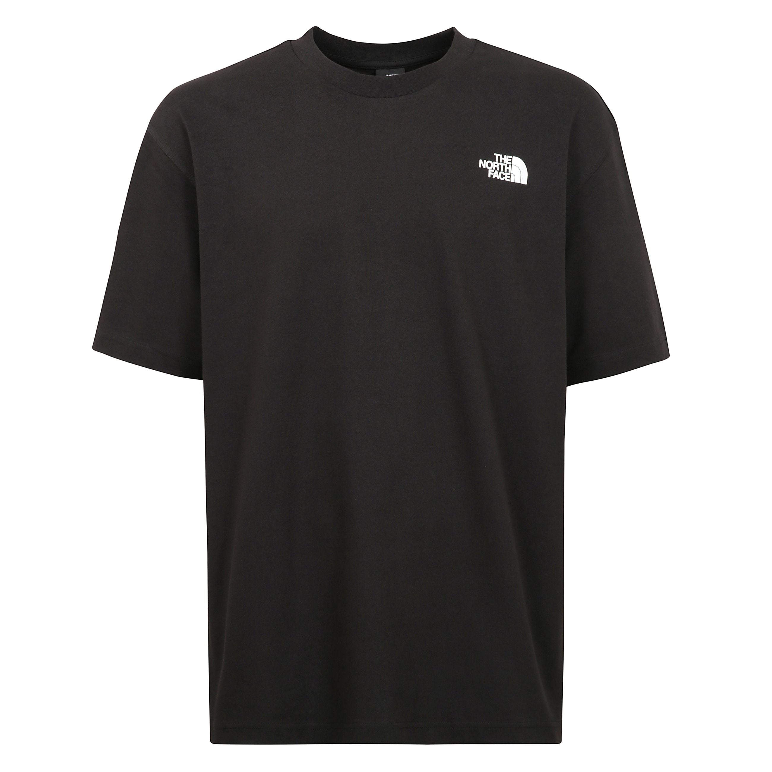 T-shirt con stampa sul retro vestibilità oversize, scollatura rotonda a coste e spalle cadenti.