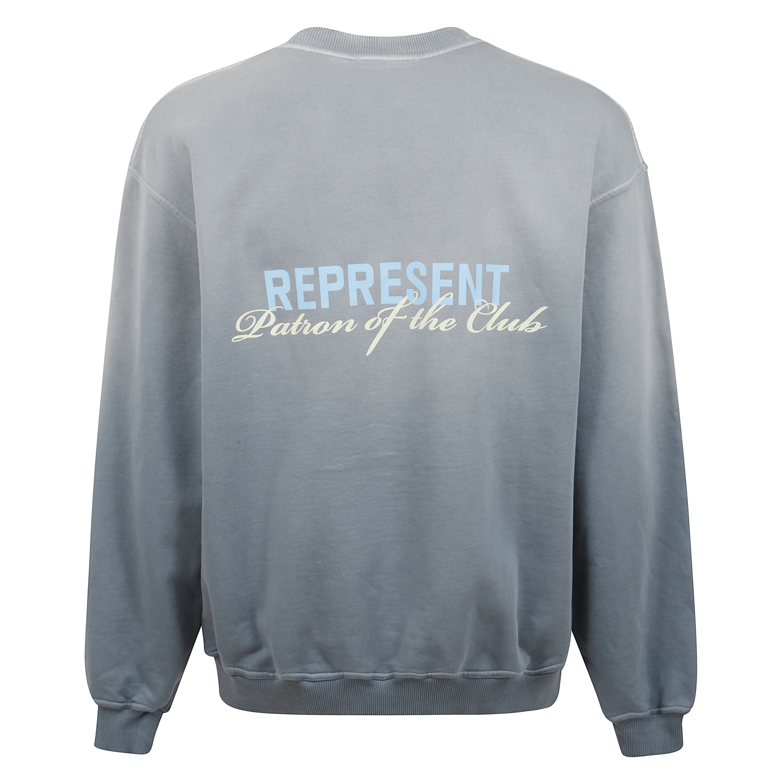 Felpa patron of the club a girocollo a maniche lunghe con spalle scese