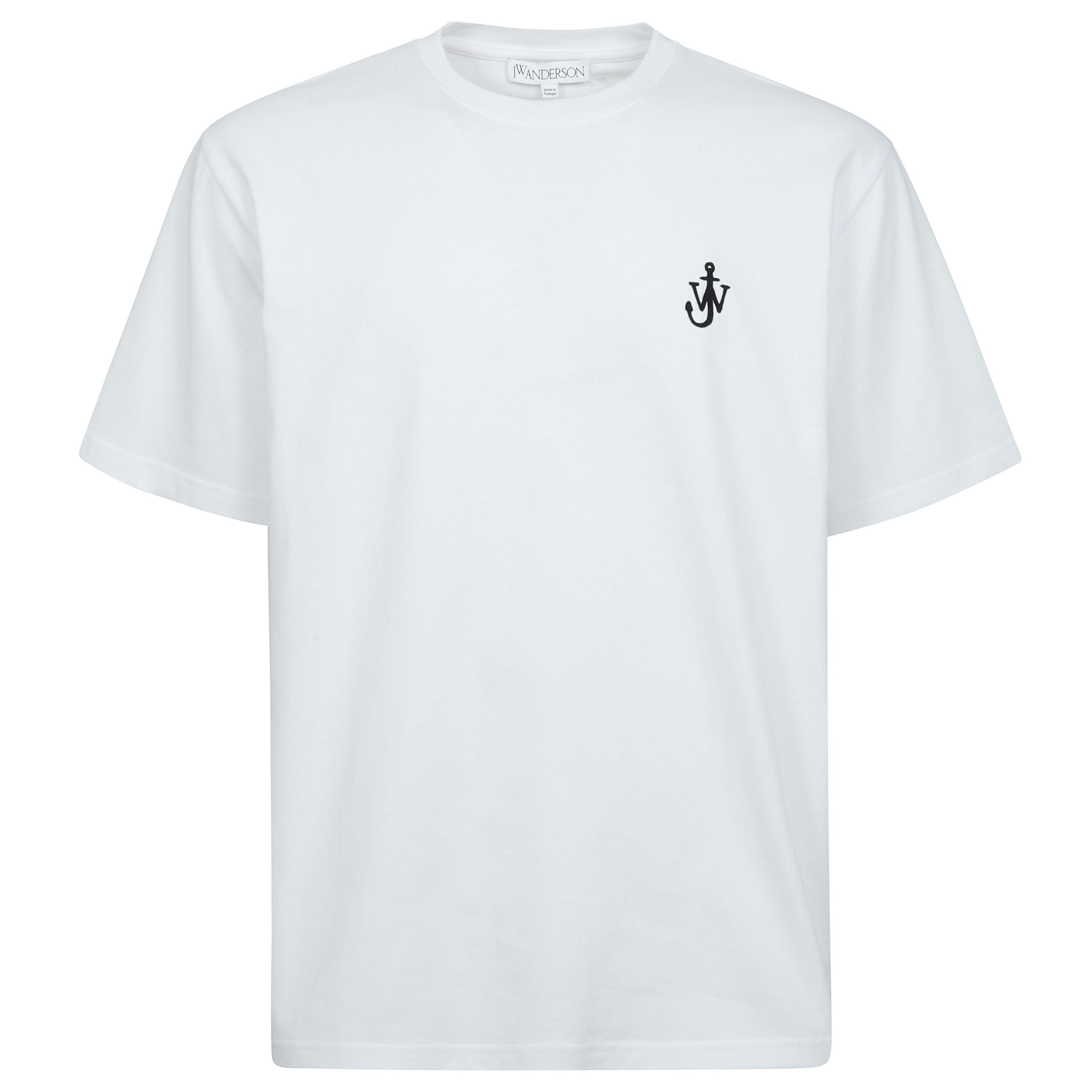 T-shirt a maniche corte con logo jw a contrasto ricamato sul davanti. girocollo con vestibilità regolare.