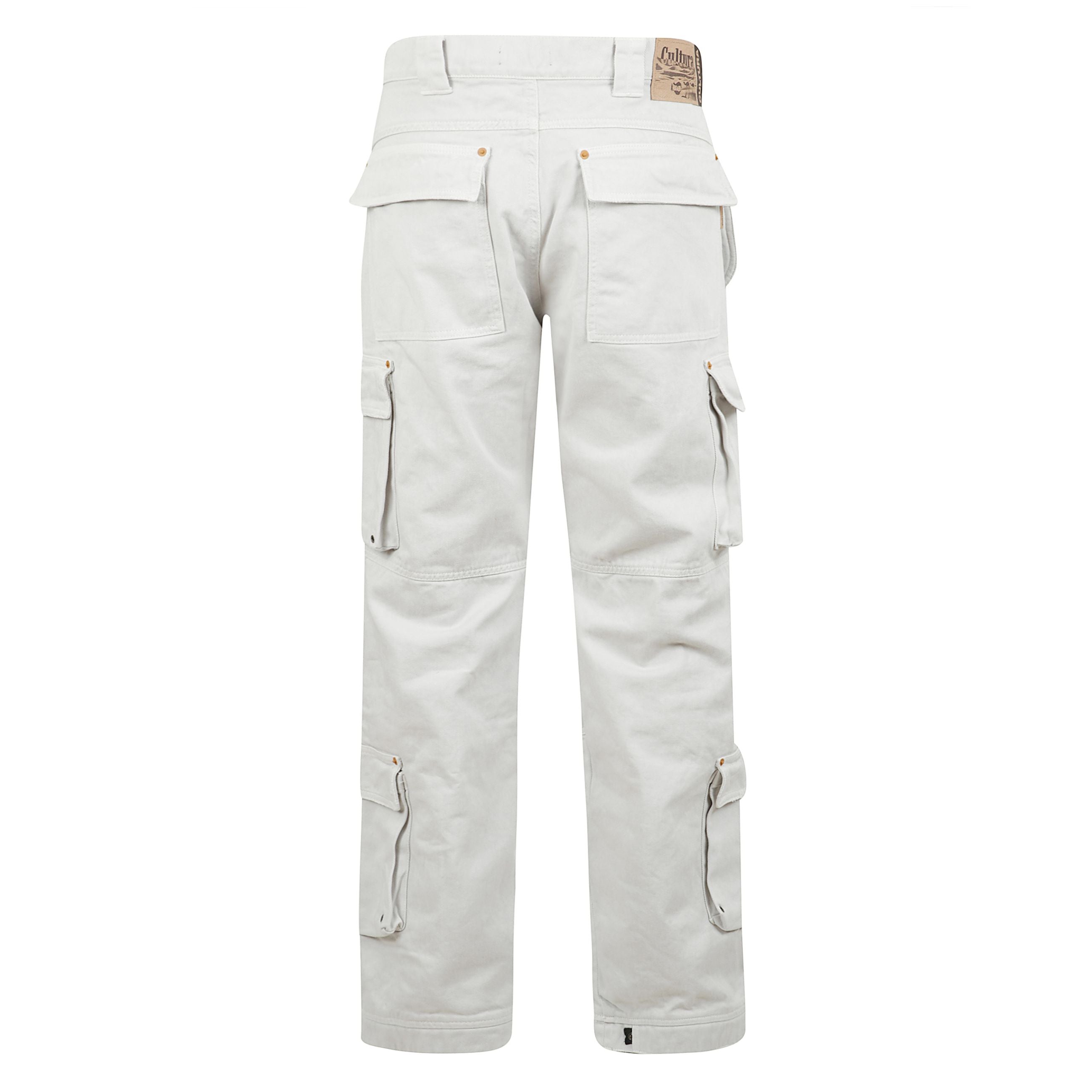 Jeans cargo con tasche a vista, effetto vintage