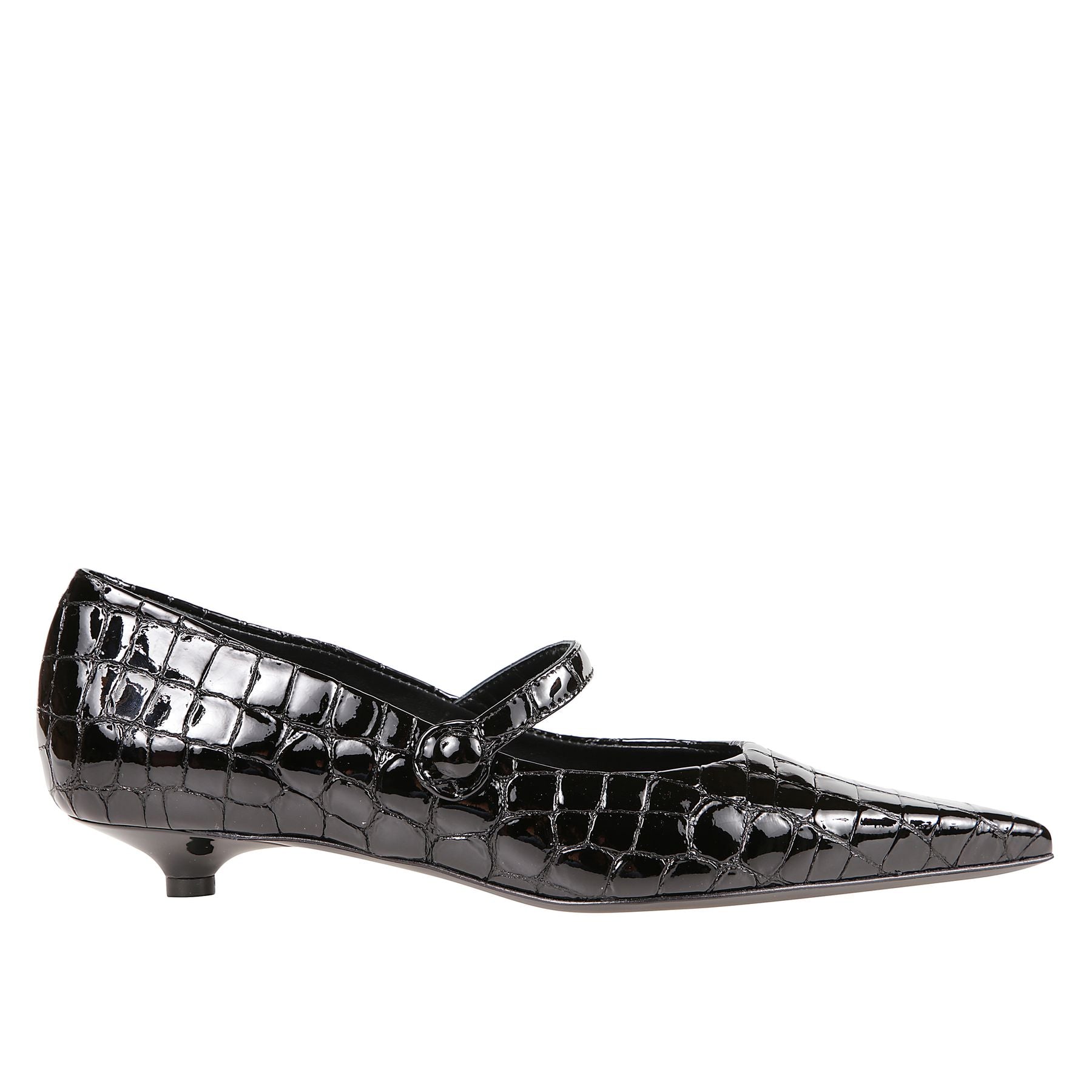 Mary jane con mezza suola in cuoio, pelle e gomma.