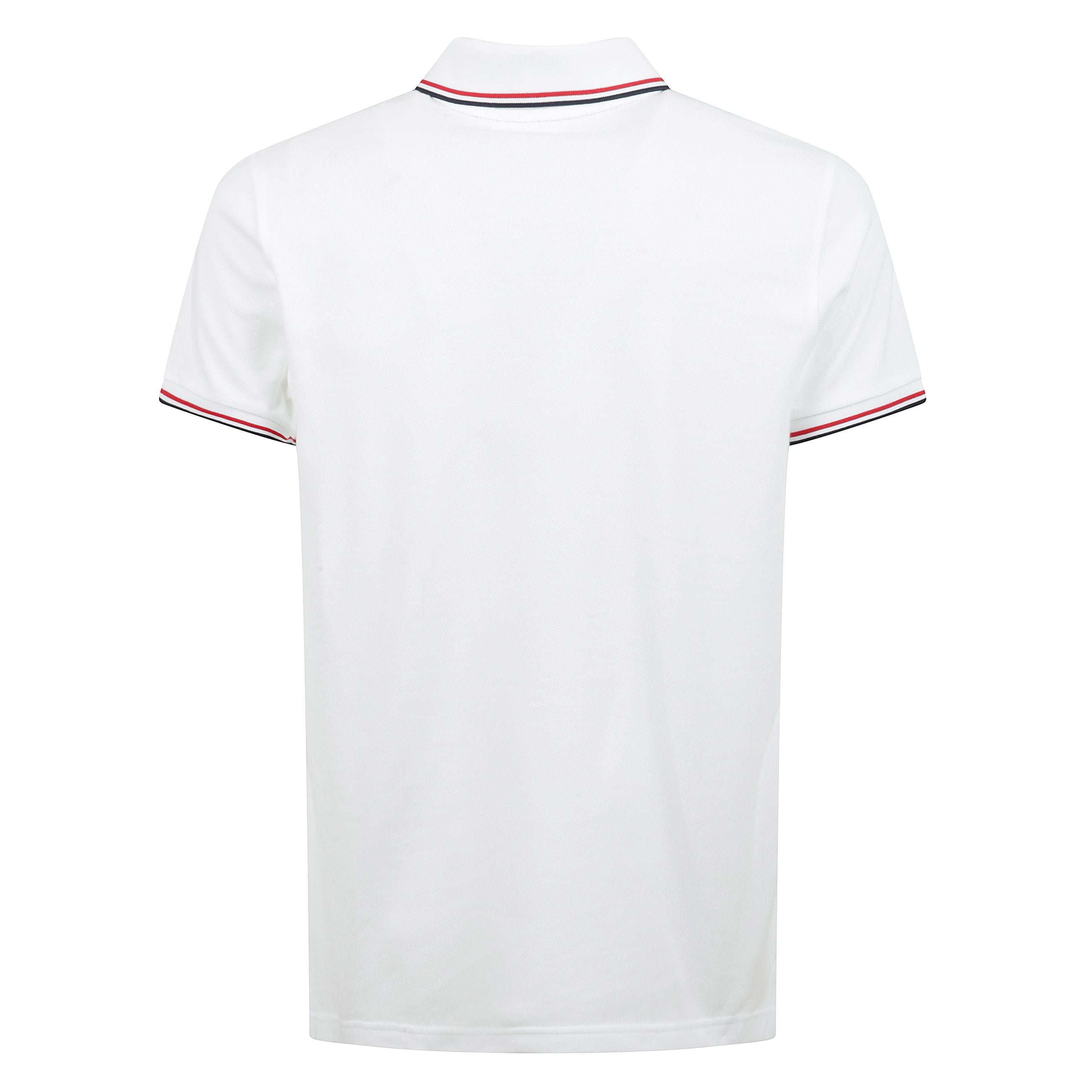 Polo in cotone piquet con finiture tricolore