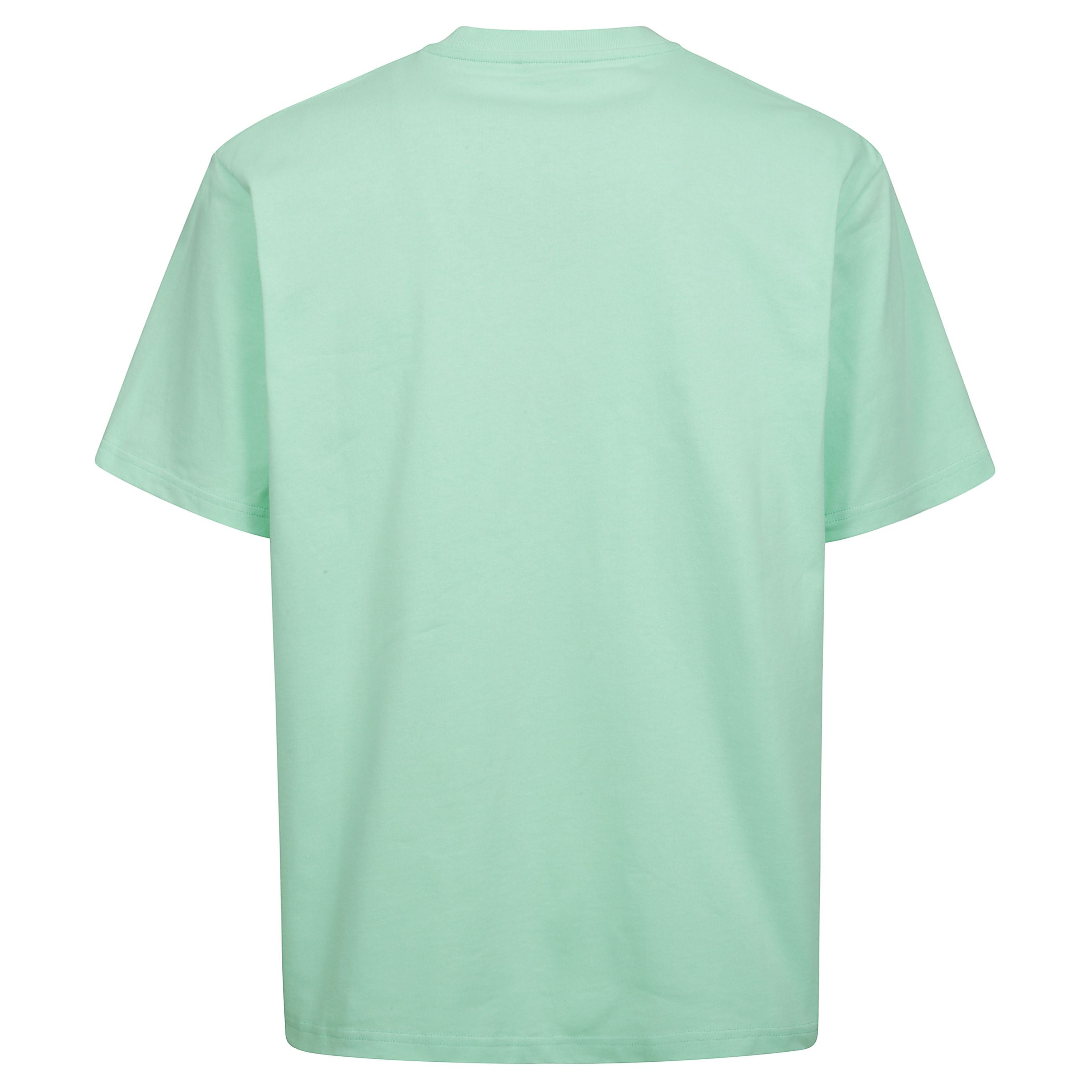 T-shirt a maniche corte con logo jw a contrasto ricamato sul davanti. girocollo con vestibilità regolare.