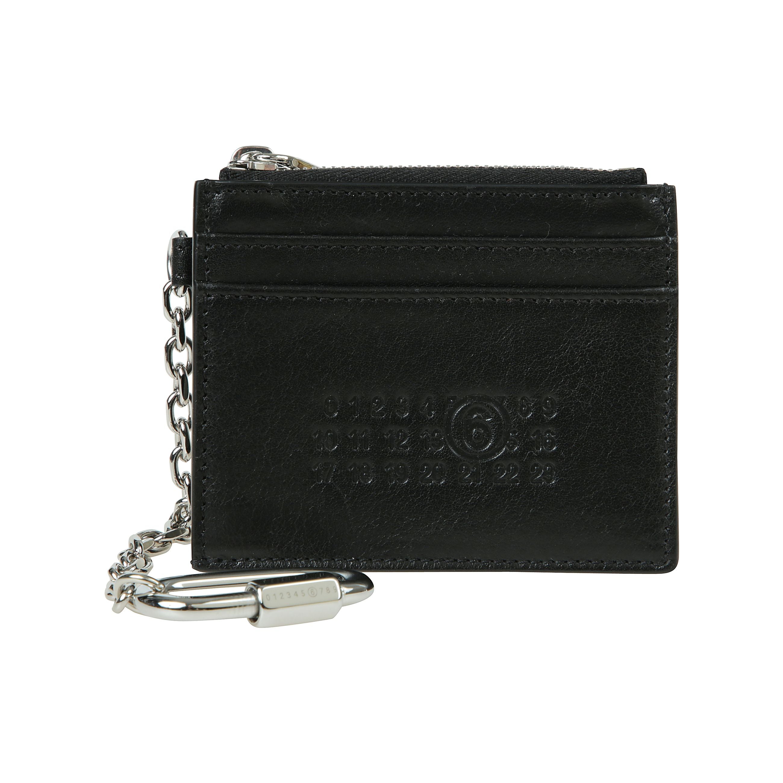 Portafoglio piccolo con tasca portamonete con zip, scomparti per carte e può essere agganciato come portachiavi