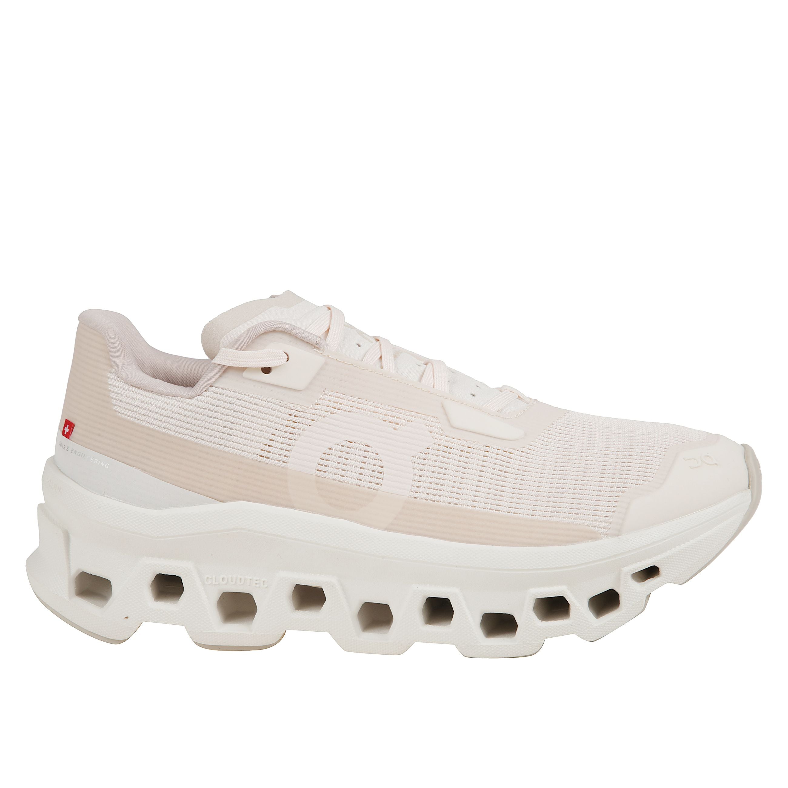 Scarpe leggere con ammortizzazione cloudmonster. presentano tomaia in mesh tecnico traspirante, linguetta in microfibra traforata e scorri-lacci in tpu dal design minimal. speedboard® integrata per maggiore stabilità e suola con inserti in gomma antisci