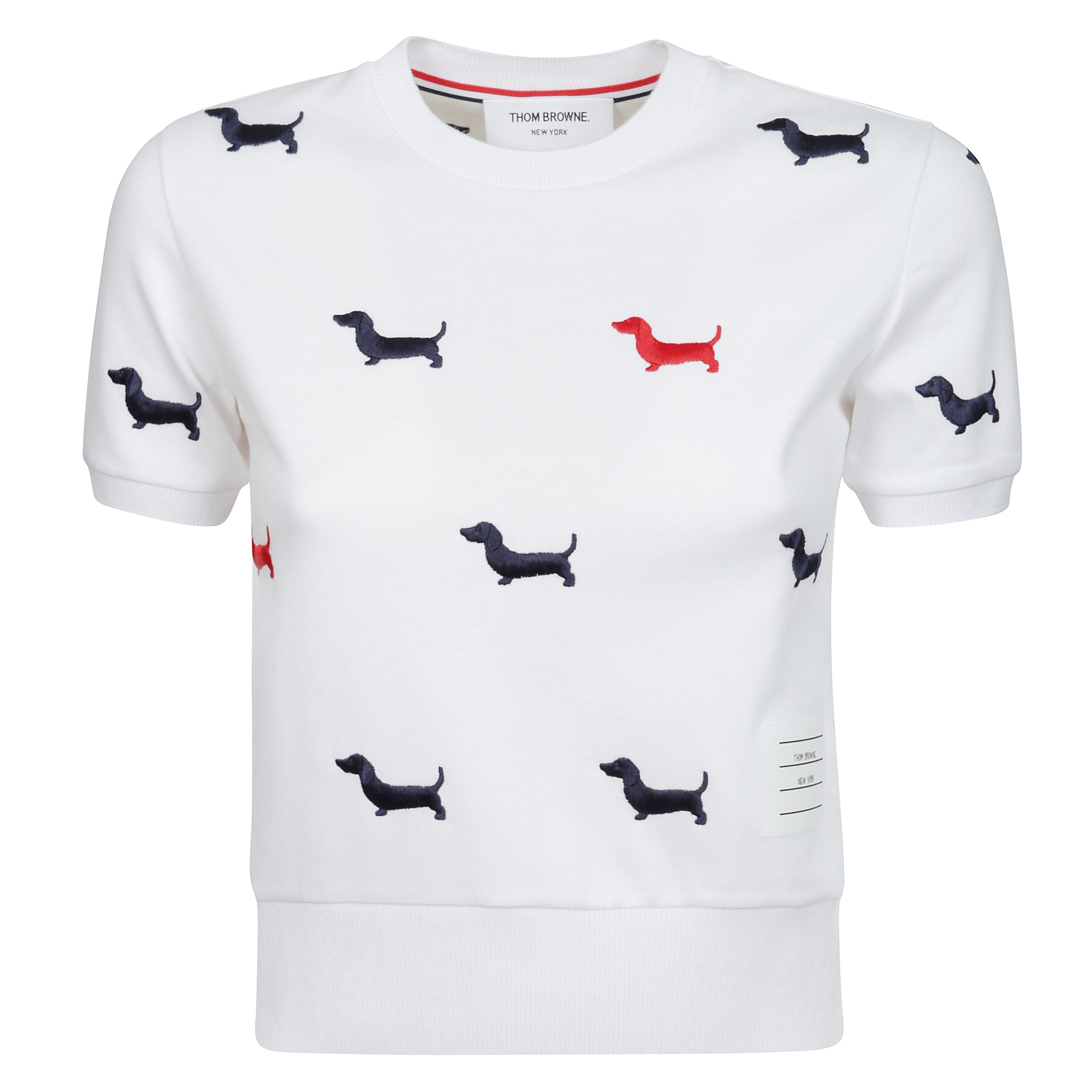 T-shirt con polsini a coste