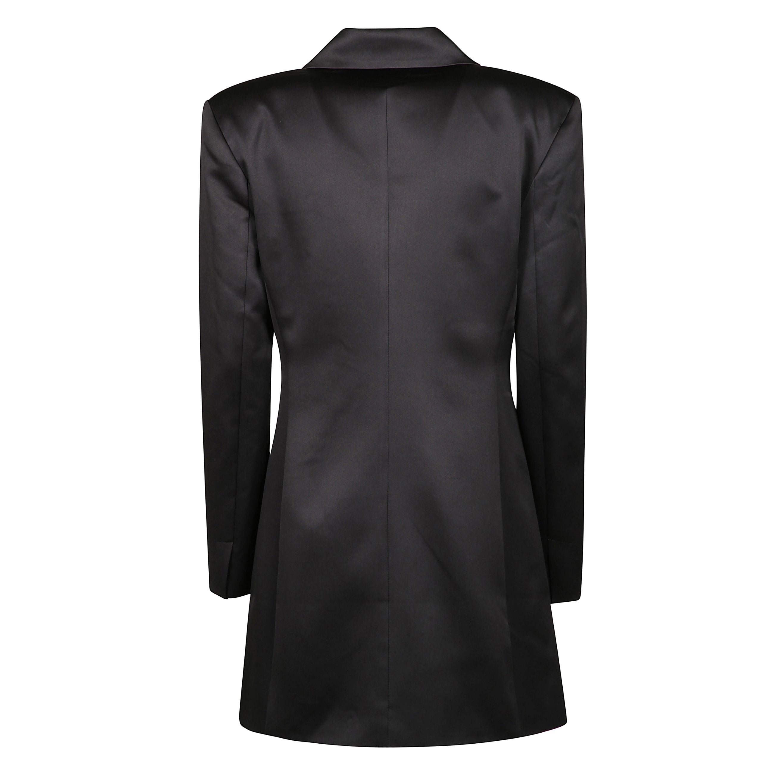 Vestito nero blazer doppiopetto in satin