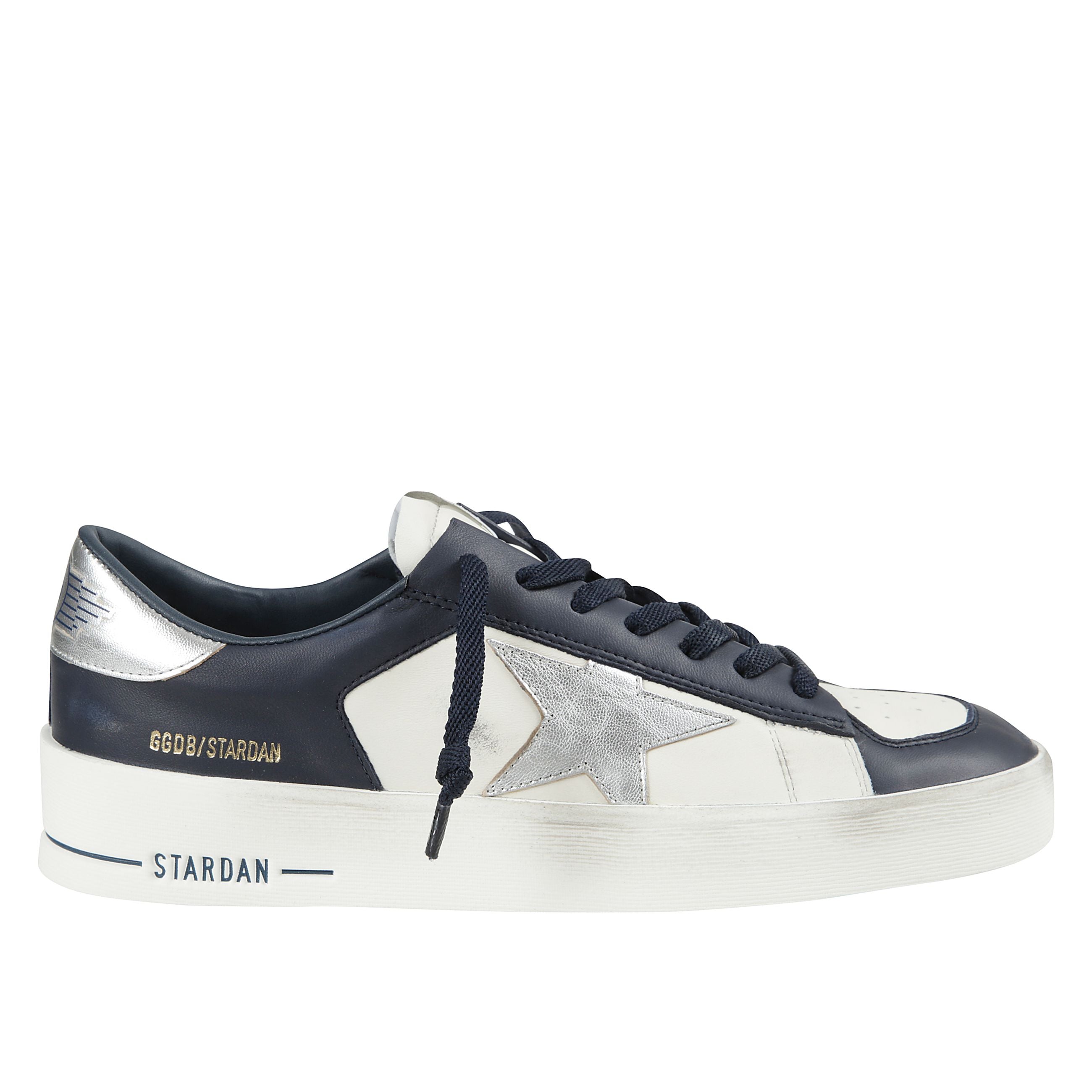 Sneakers stardan in pelle con tallone argento
