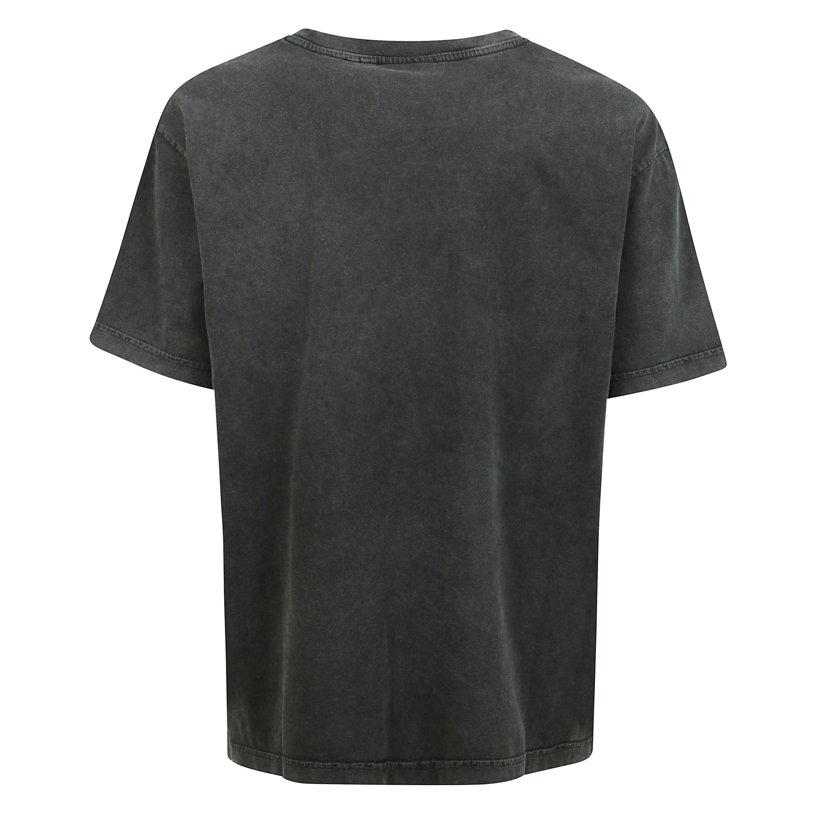 T-shirt oversize a girocollo in tessuto slavato con logo gcdswear.