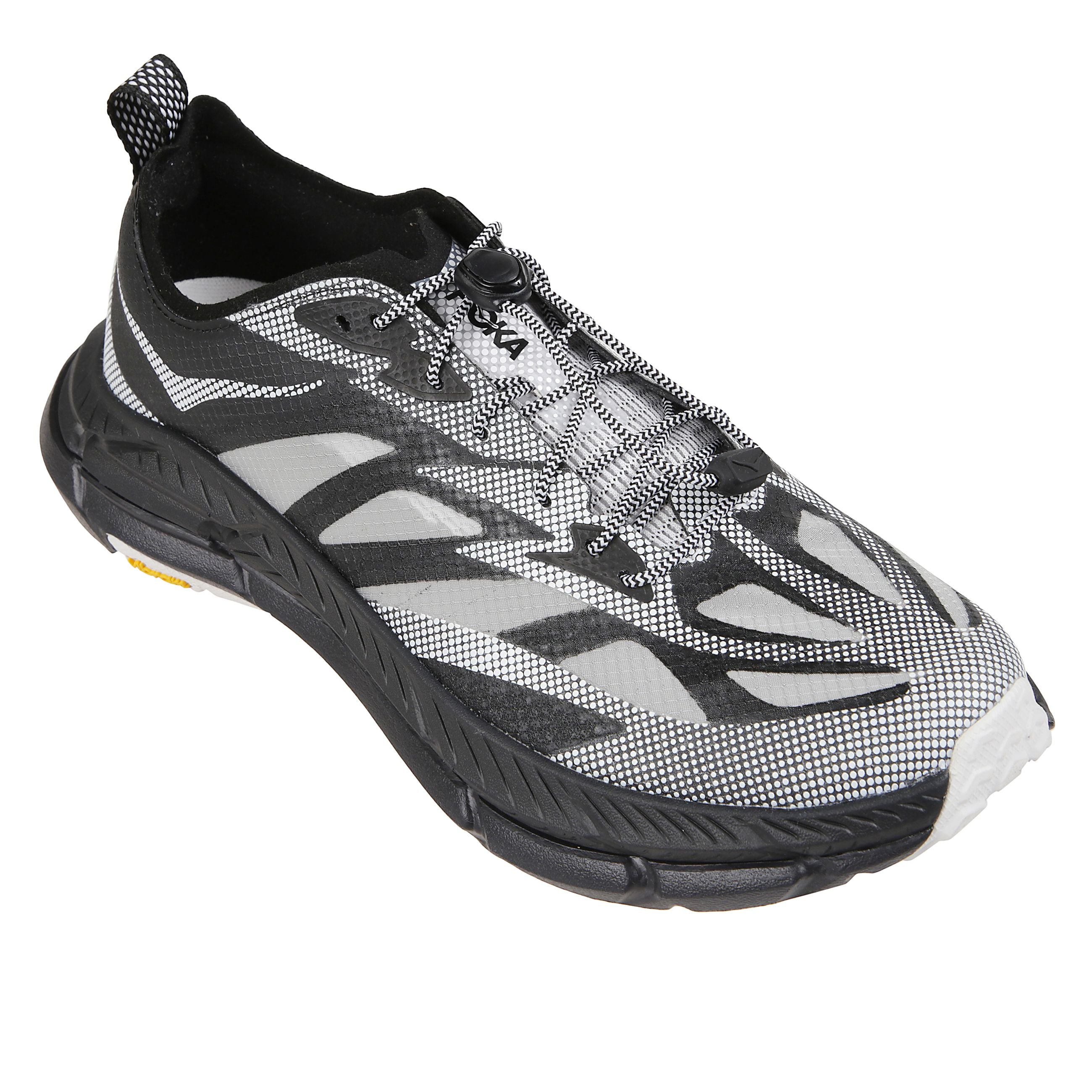 Scarpa da running leggera e ammortizzata in tessuto jacquard traspirante con dettagli catarifrangenti. intersuola in cmeva con tecnologia metarocker⢠e active foot frame⢠per una rullata fluida e stabile. soletta in eva sagomata, suola in gomma resist