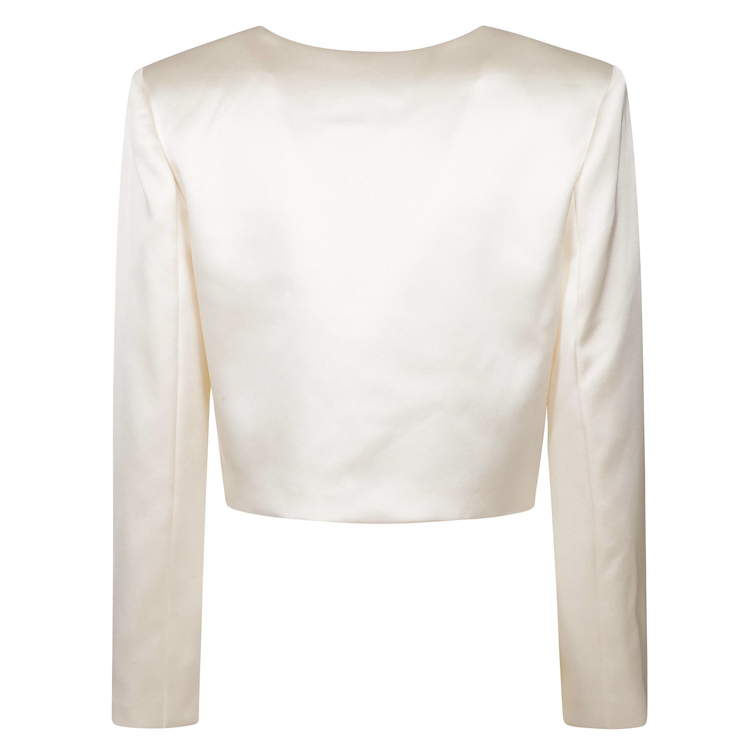 Giacca crema in raso a fiori