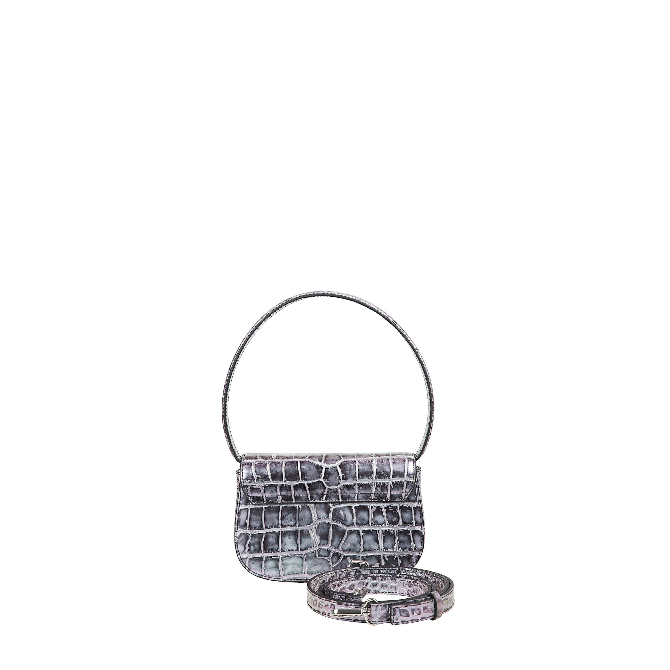 Borsa a spalla in pelle con battente nella parte superiore con chiusura magnetica, manico superiore, tracolla regolabile e rimovibile