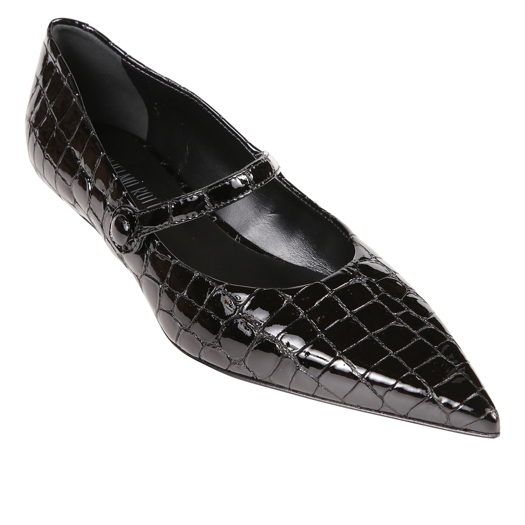 Mary jane con mezza suola in cuoio, pelle e gomma.