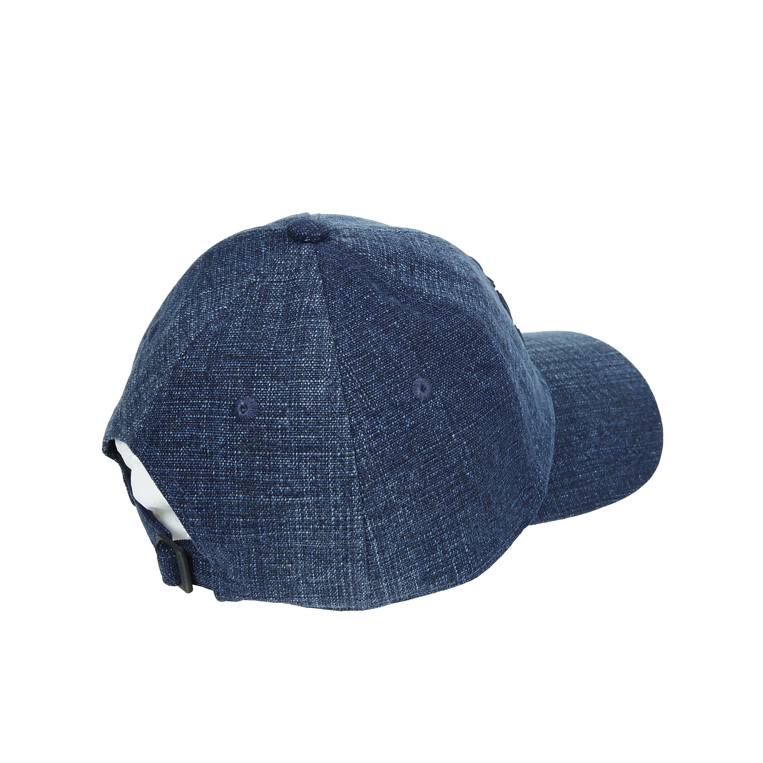 Modello da baseball con logo anchor jwa in silicone sul davanti, chiusura regolabile, fascia interna con logo, fibbia posteriore logata regolabile, fodera in cotone, tesa curva.