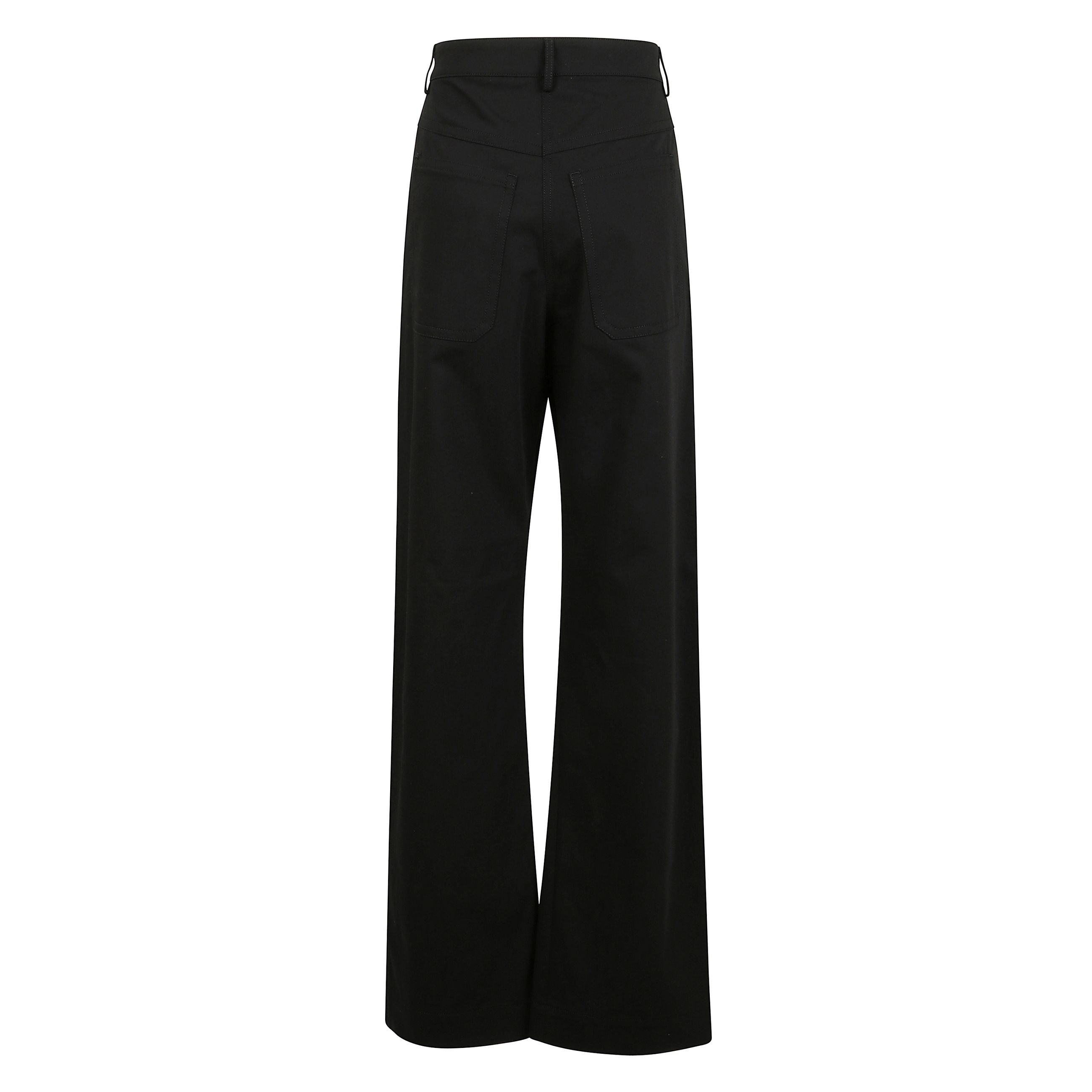 Pantalone a gamba larga con chiusura con cerniera e bottoni