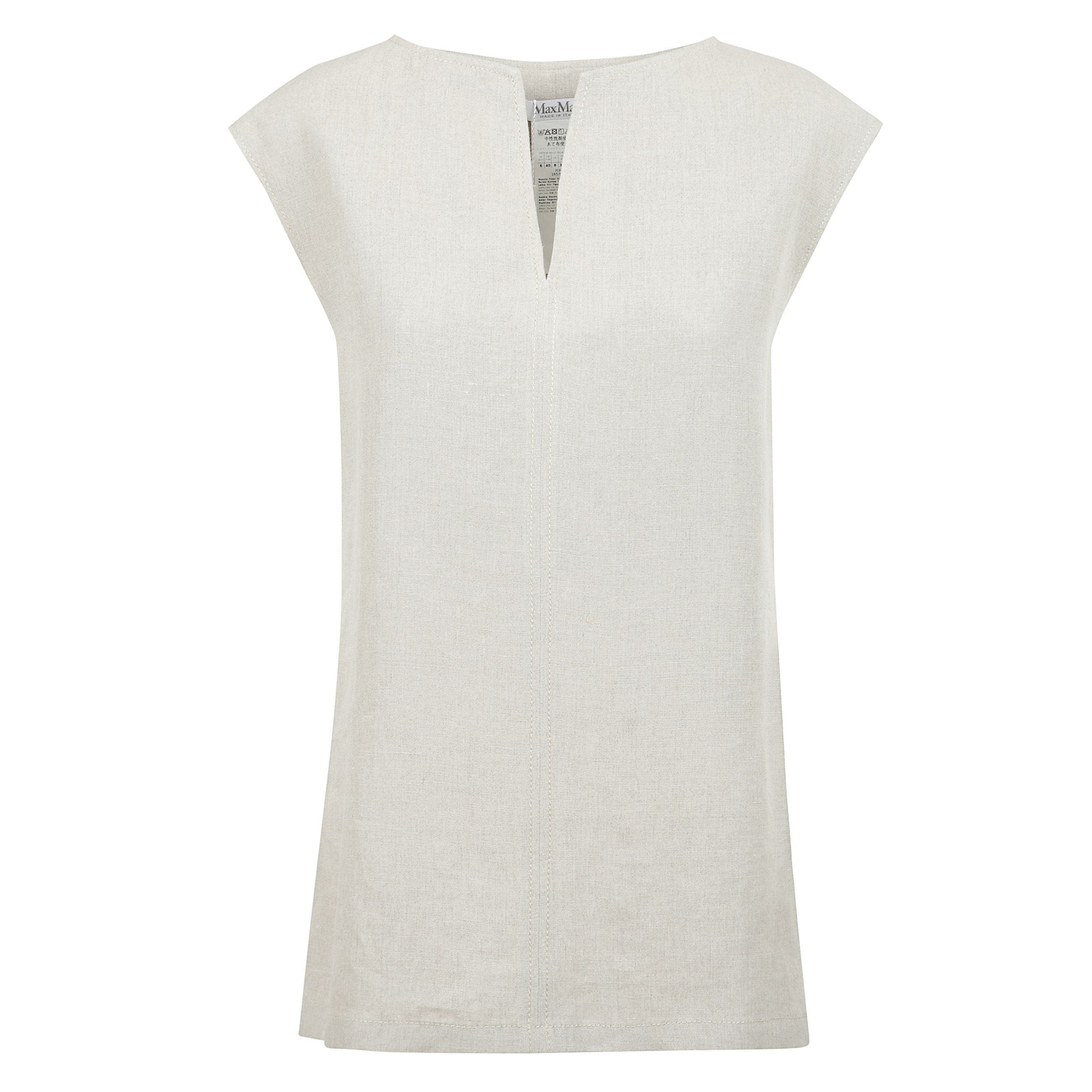 Casacca in lino con una silhouette morbida e lo scollo a fessura.