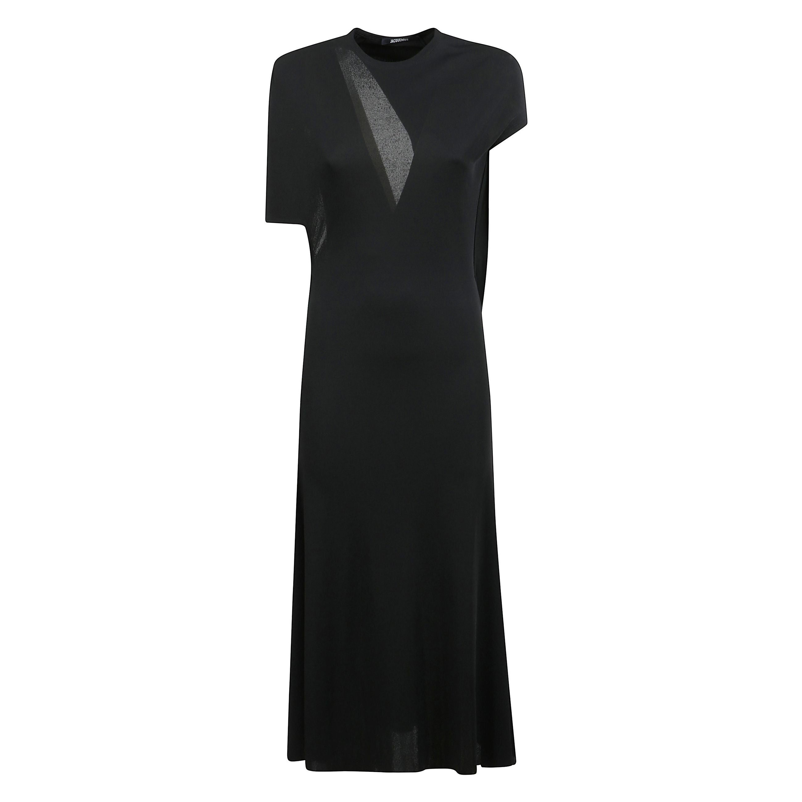 Abito midi con scollo e struttura drappeggiata sul retro.