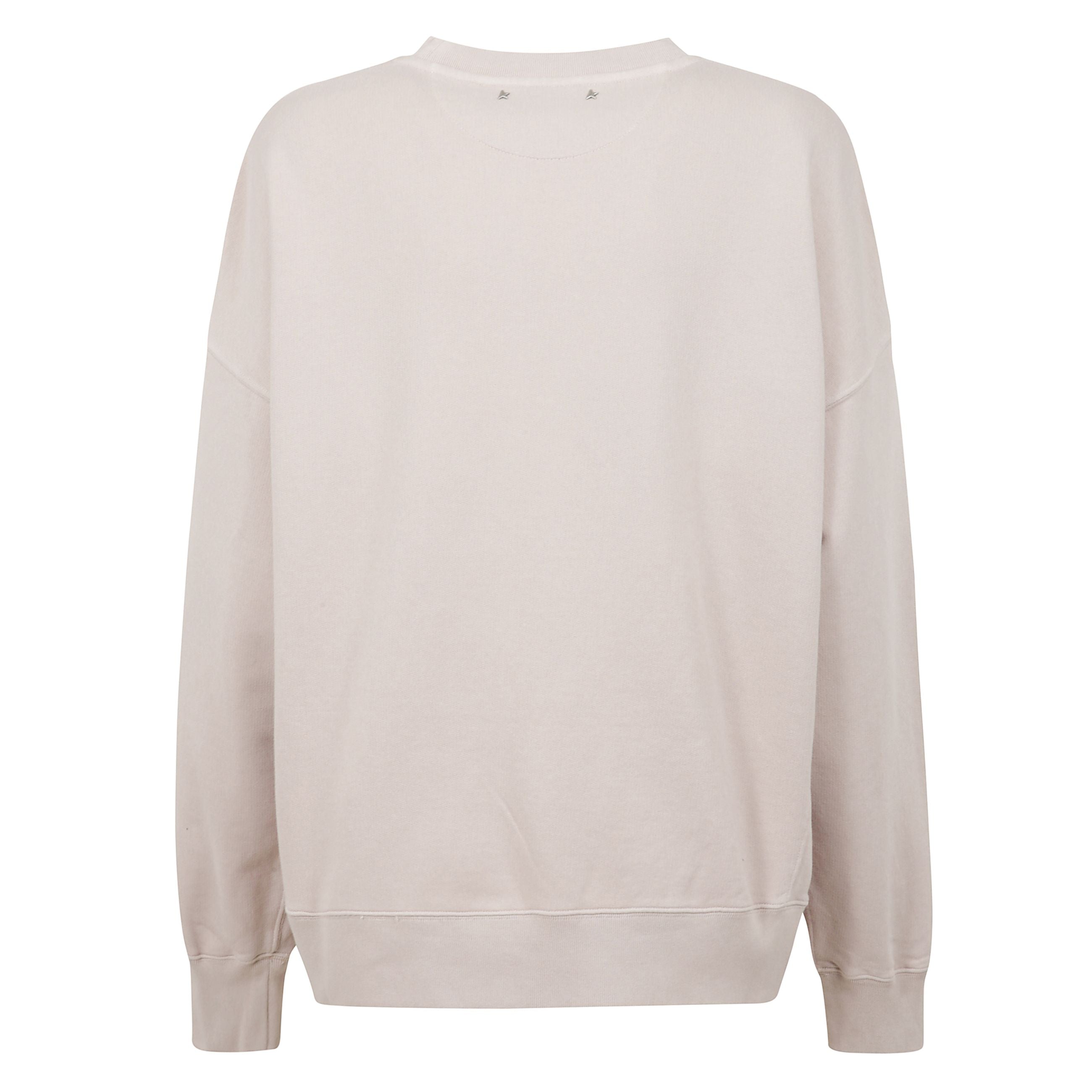 Felpa girocollo in cotone con stampa logata