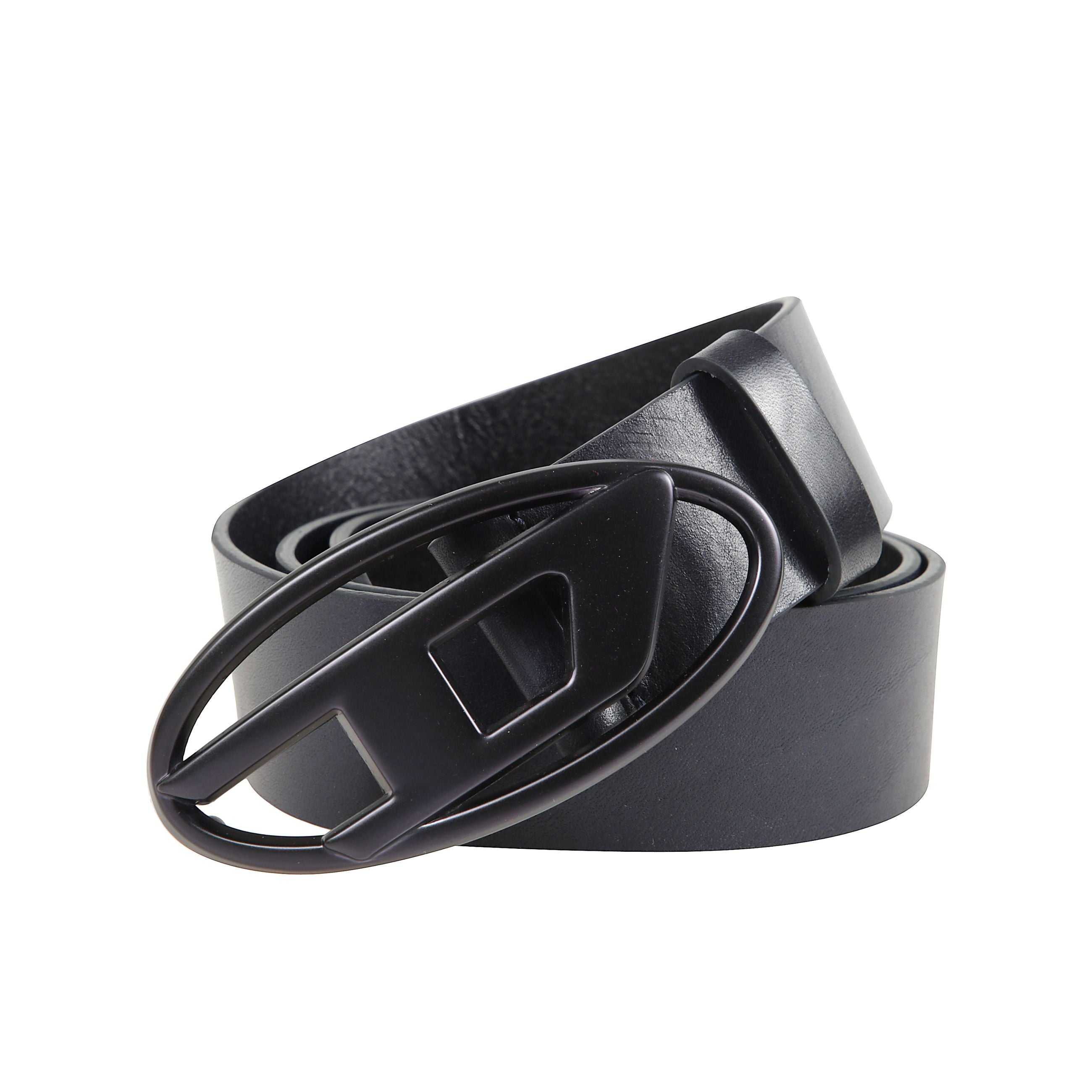 Cintura in pelle con fibbia logo.