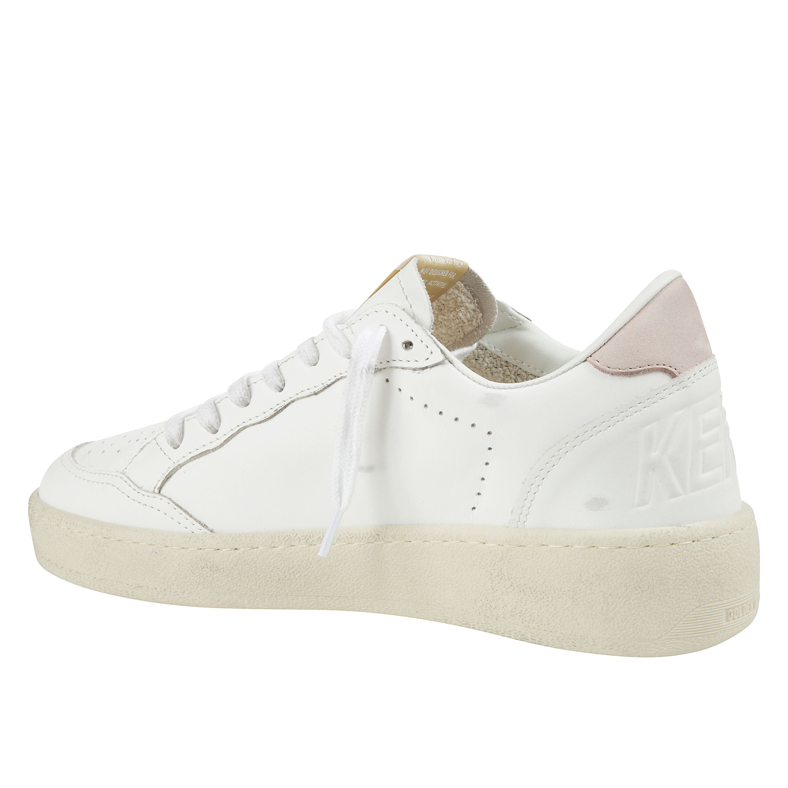 Sneakers ball-star in pelle bianca con gomma rialzata