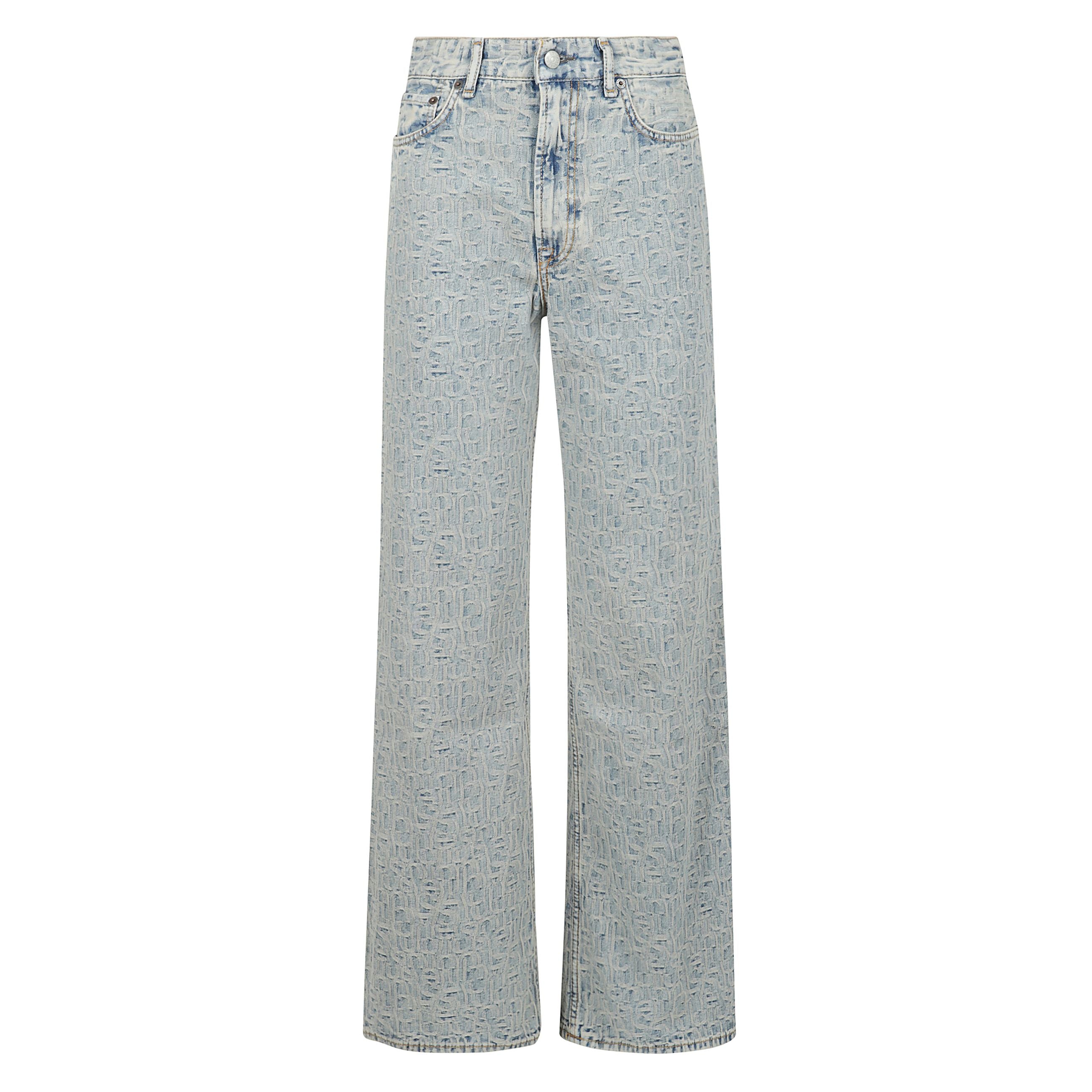 Acne studios 2022 monogram jeans con vestibilità rilassata, modello a cinque tasche