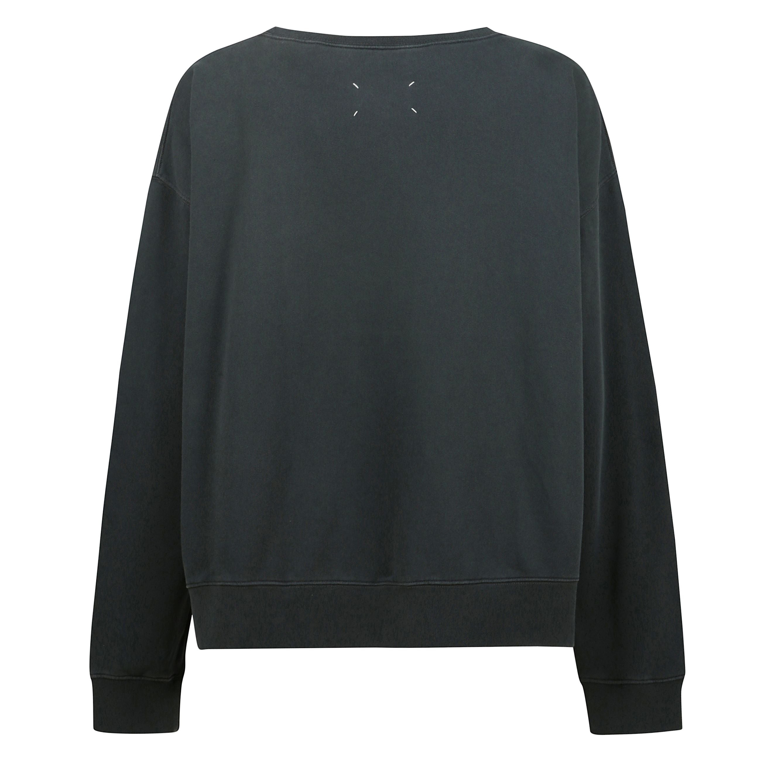 Felpa in cotone girocollo, maniche lunghe, caratteristico logo con numeri, orlo e polsini a coste