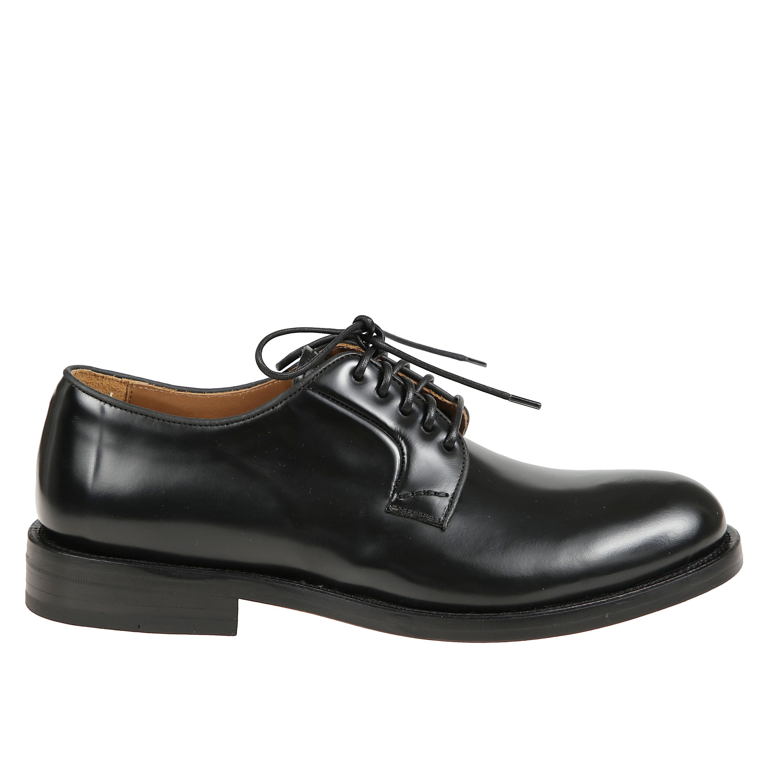 Scarpe oxford da uomo, chiusura con lacci e monocromo in pelle.