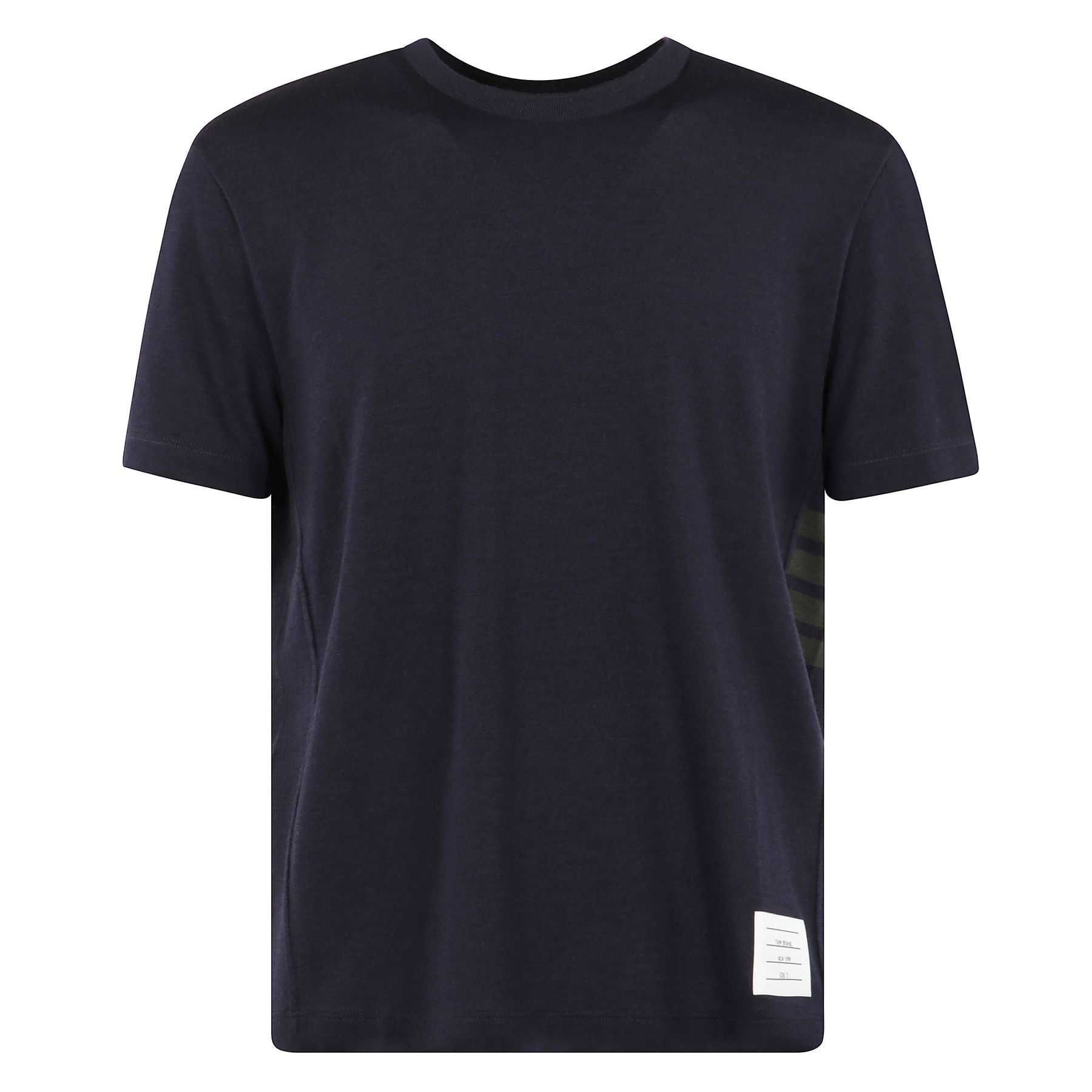 T-shirt in jersey di lana, con iconico dettaglio logo a 4 barre