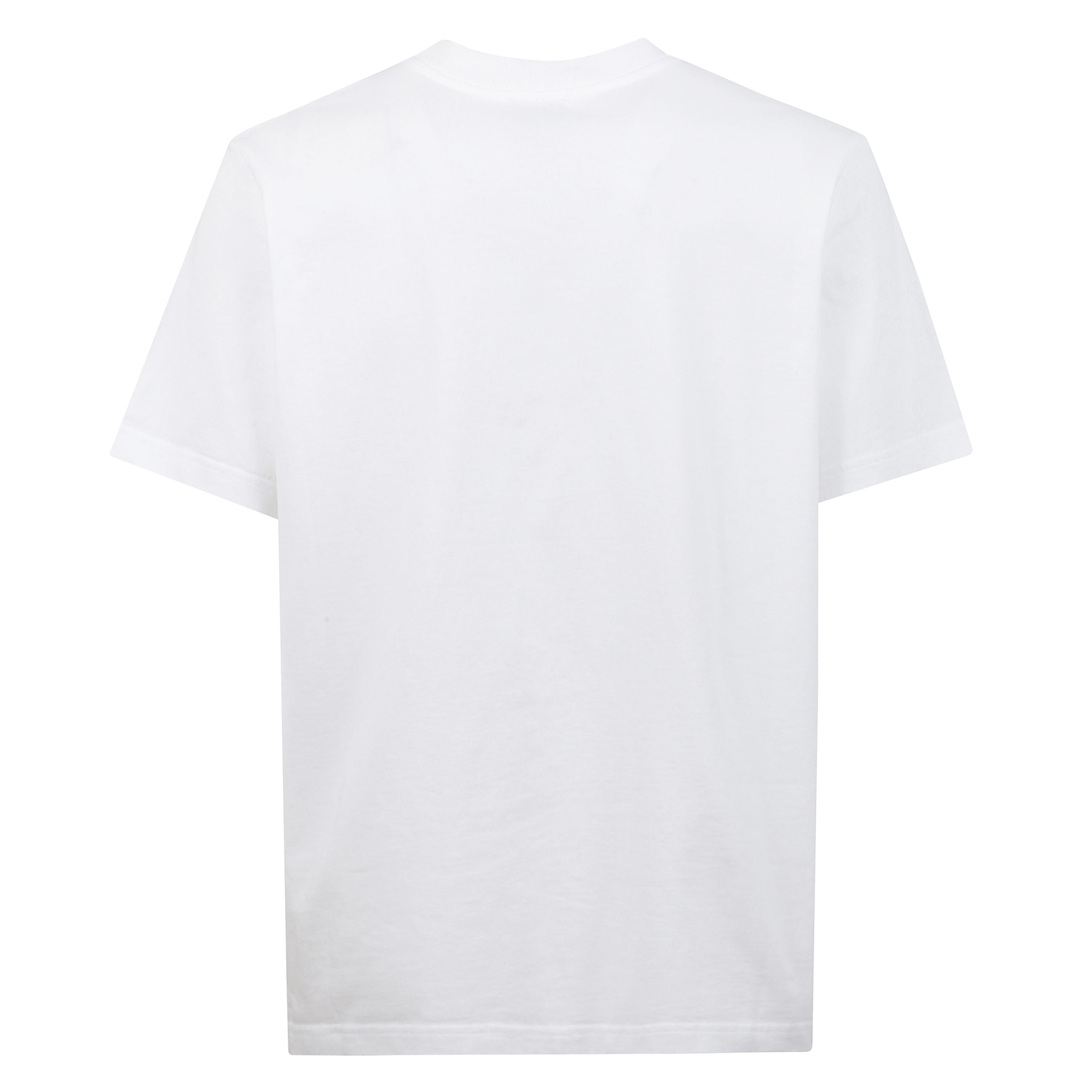 T-shirt casablanca in cotone a girocollo, fronte con stampa e logo.