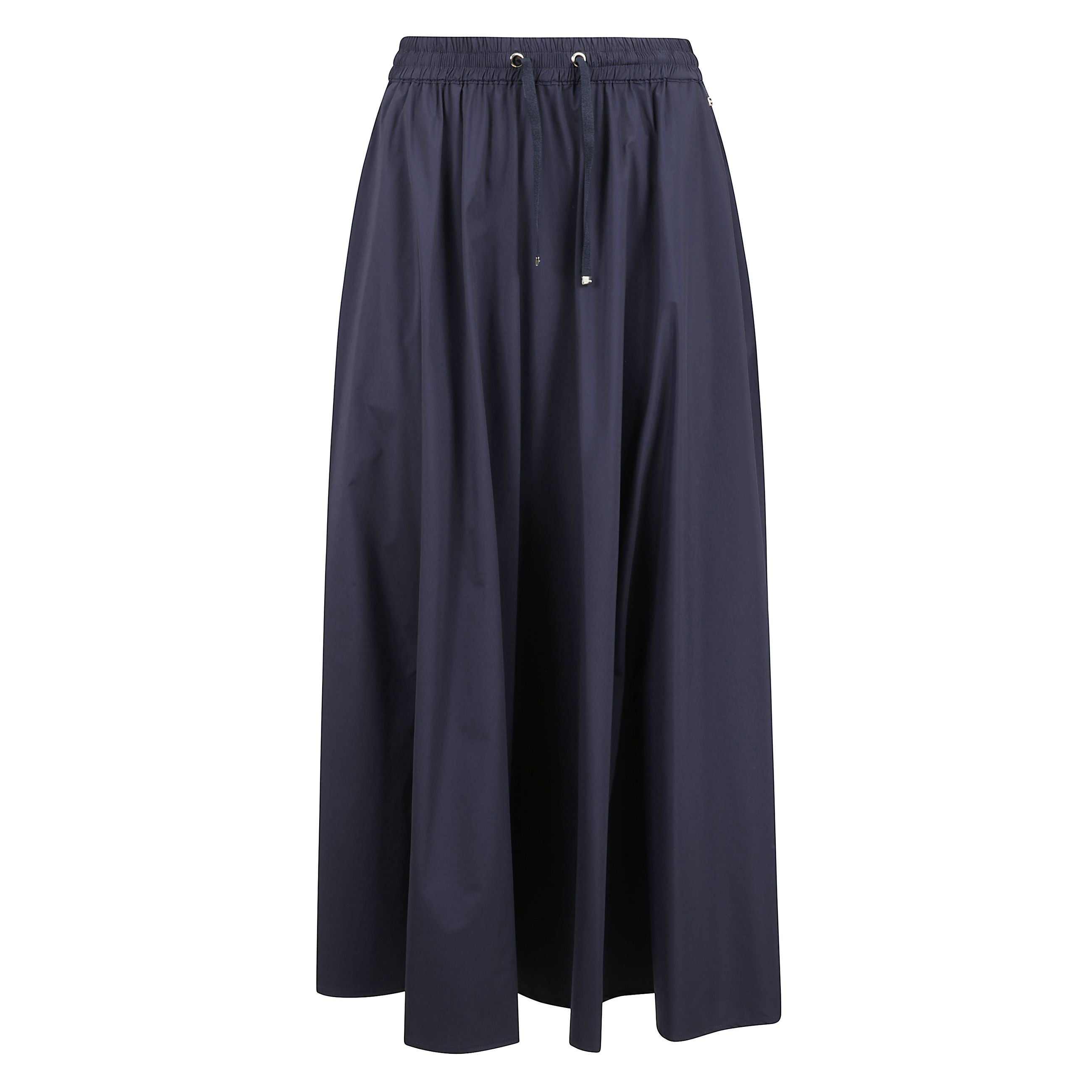 Gonna lunga di herno realizzata in nylon 20 denari in ordito tramato con un 20 denari stretch per creare un tessuto leggero e opaco. il modello ha una vestibilità scivolata e morbida con inserto elastico in vita che segue delicatamente i movimenti e coul