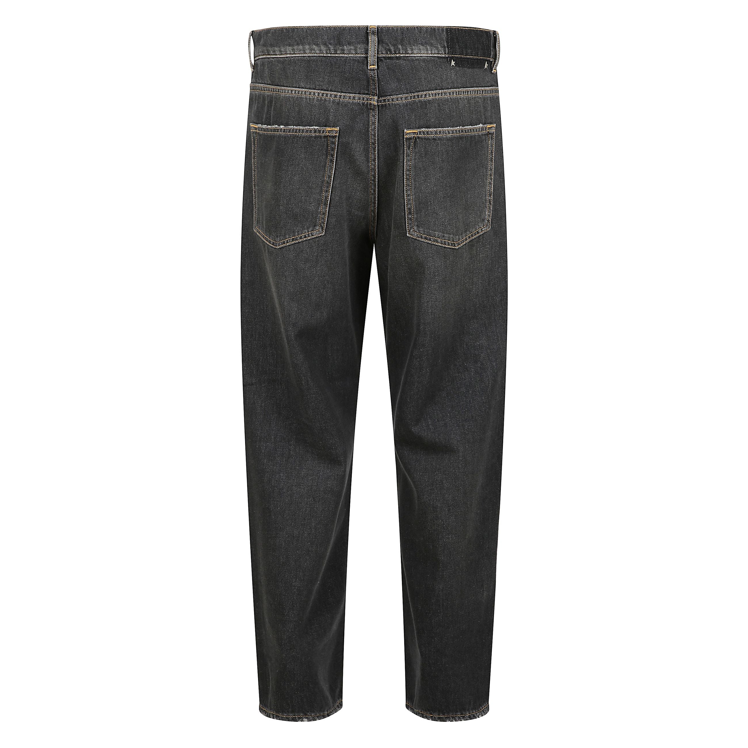 Jeans vita bassa in denim di cotone